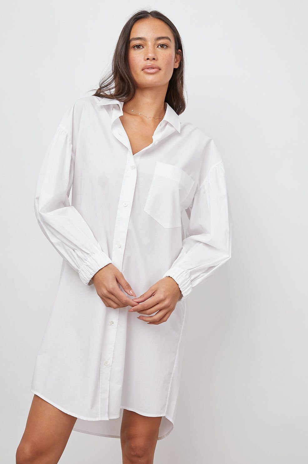 PARSON DRESS - WHITE sold by Rails