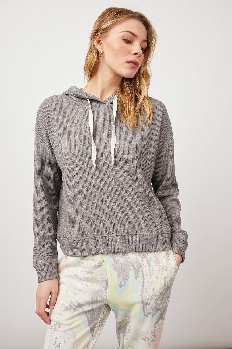 MURRAY HOODIE - HEATHER GREY sold by Rails