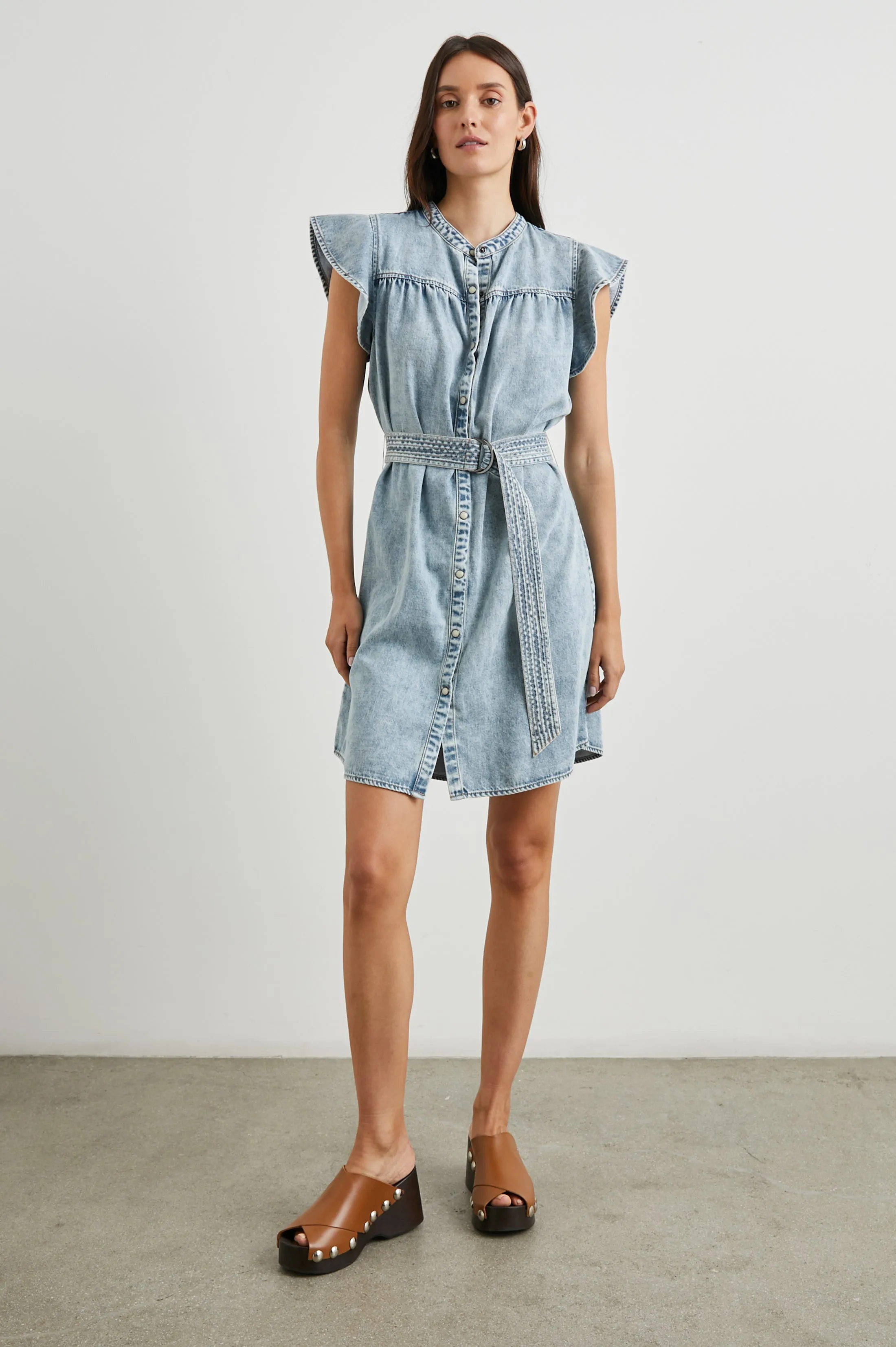 LETTA DRESS - FADED INDIGO sold by Rails product image thumbnail 3