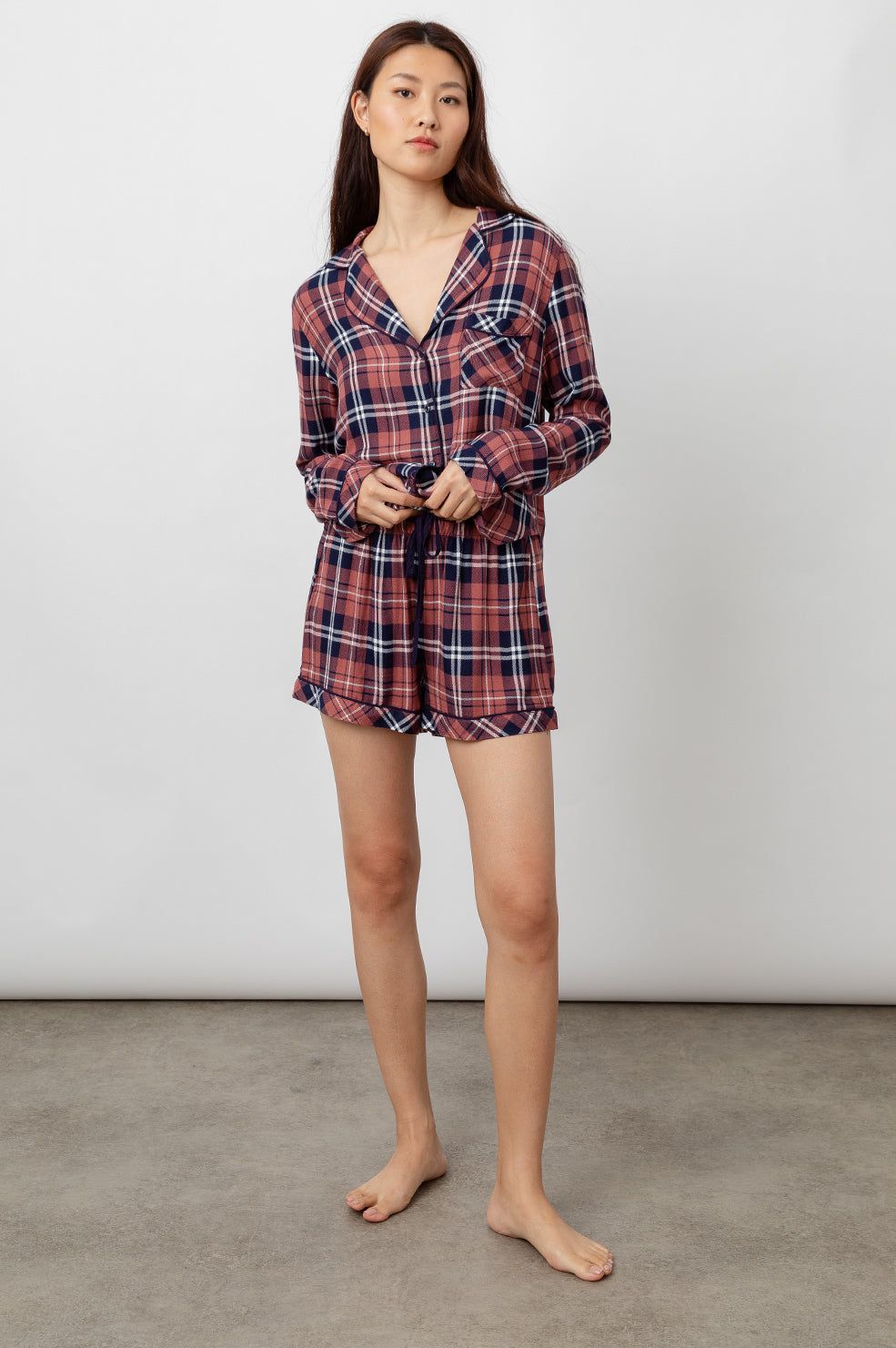 KELLEN PAJAMA SET - ROSE NAVY WHITE sold by Rails product image thumbnail 3