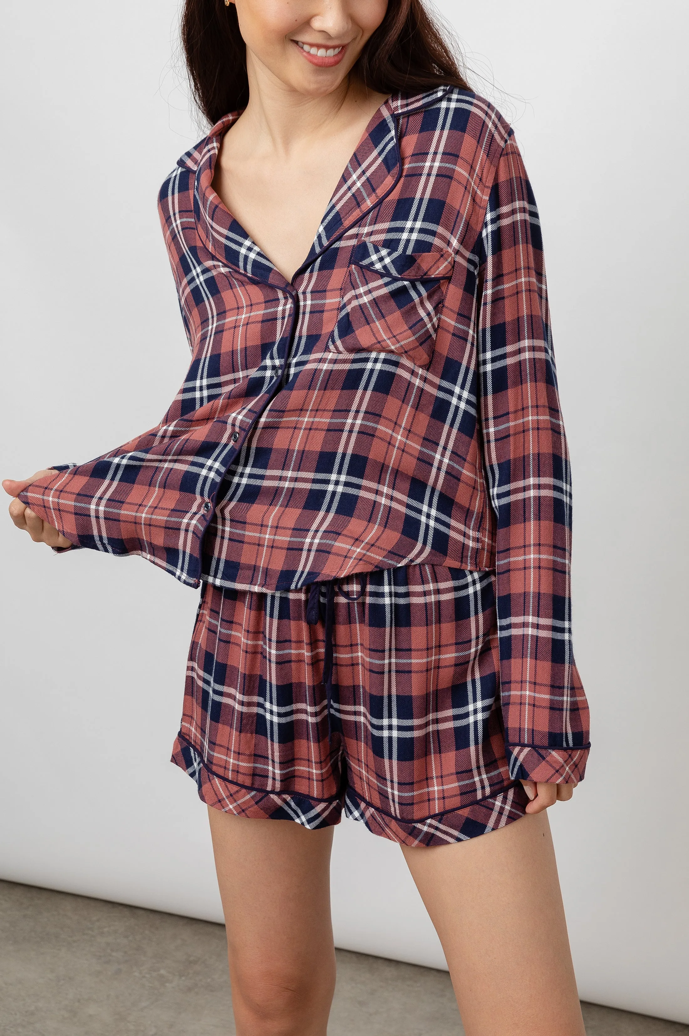 KELLEN PAJAMA SET - ROSE NAVY WHITE sold by Rails product image thumbnail 3