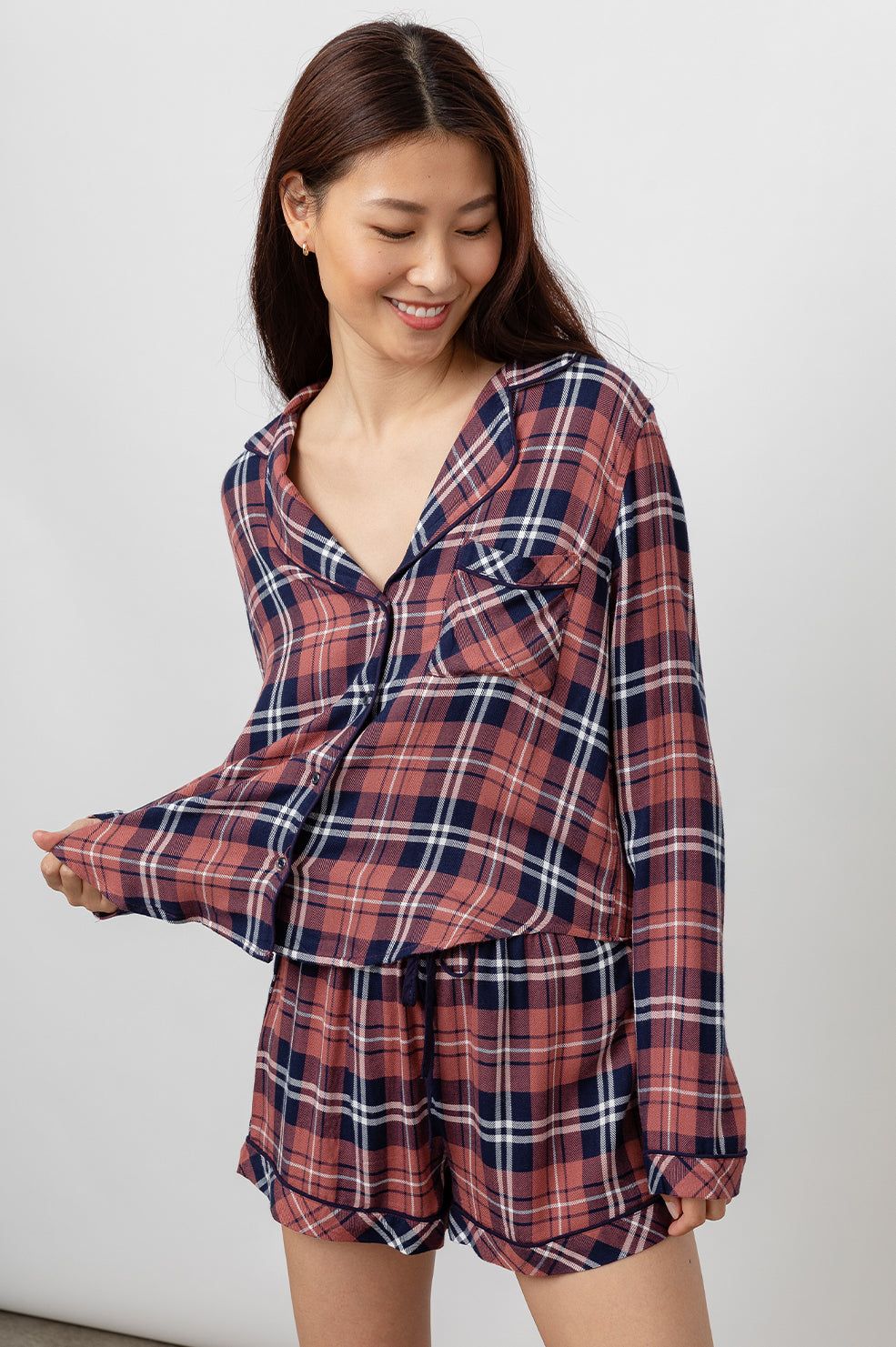 KELLEN PAJAMA SET - ROSE NAVY WHITE sold by Rails