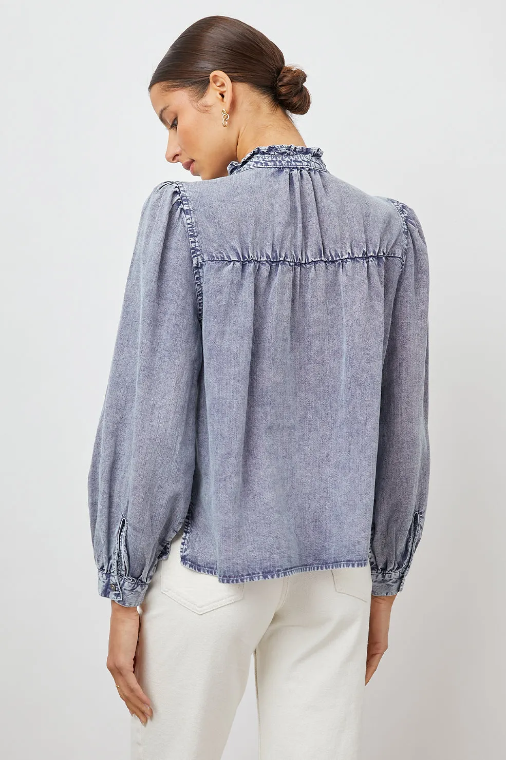 CAMILLE TOP - SAPPHIRE ACID WASH sold by Rails product image thumbnail 5