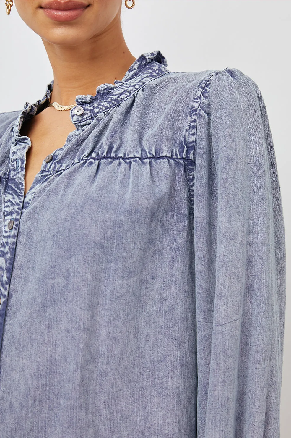 CAMILLE TOP - SAPPHIRE ACID WASH sold by Rails product image thumbnail 2