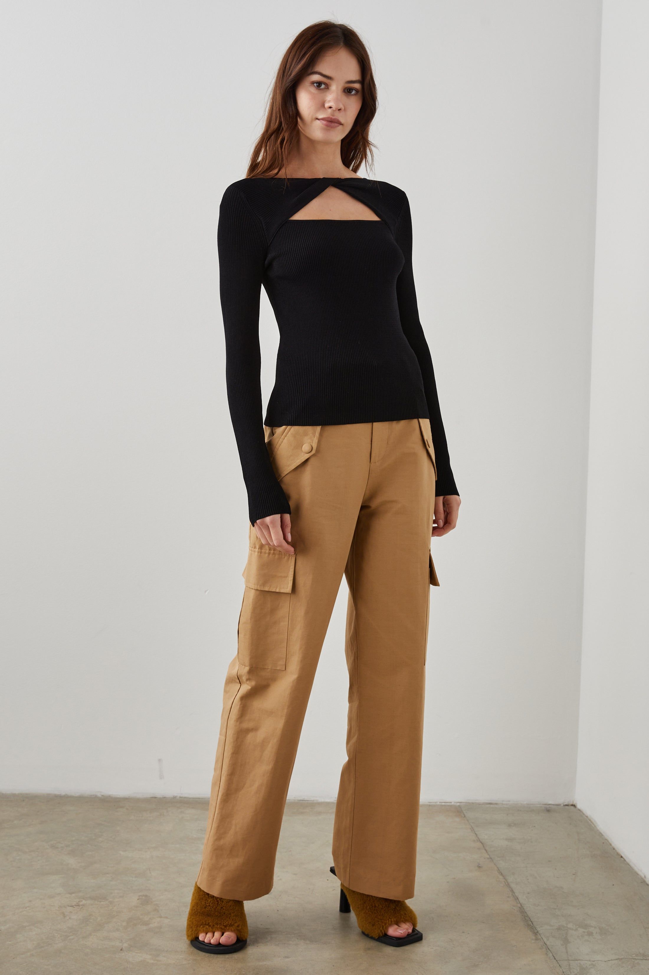 ERINA TOP - BLACK sold by Rails product image thumbnail 3