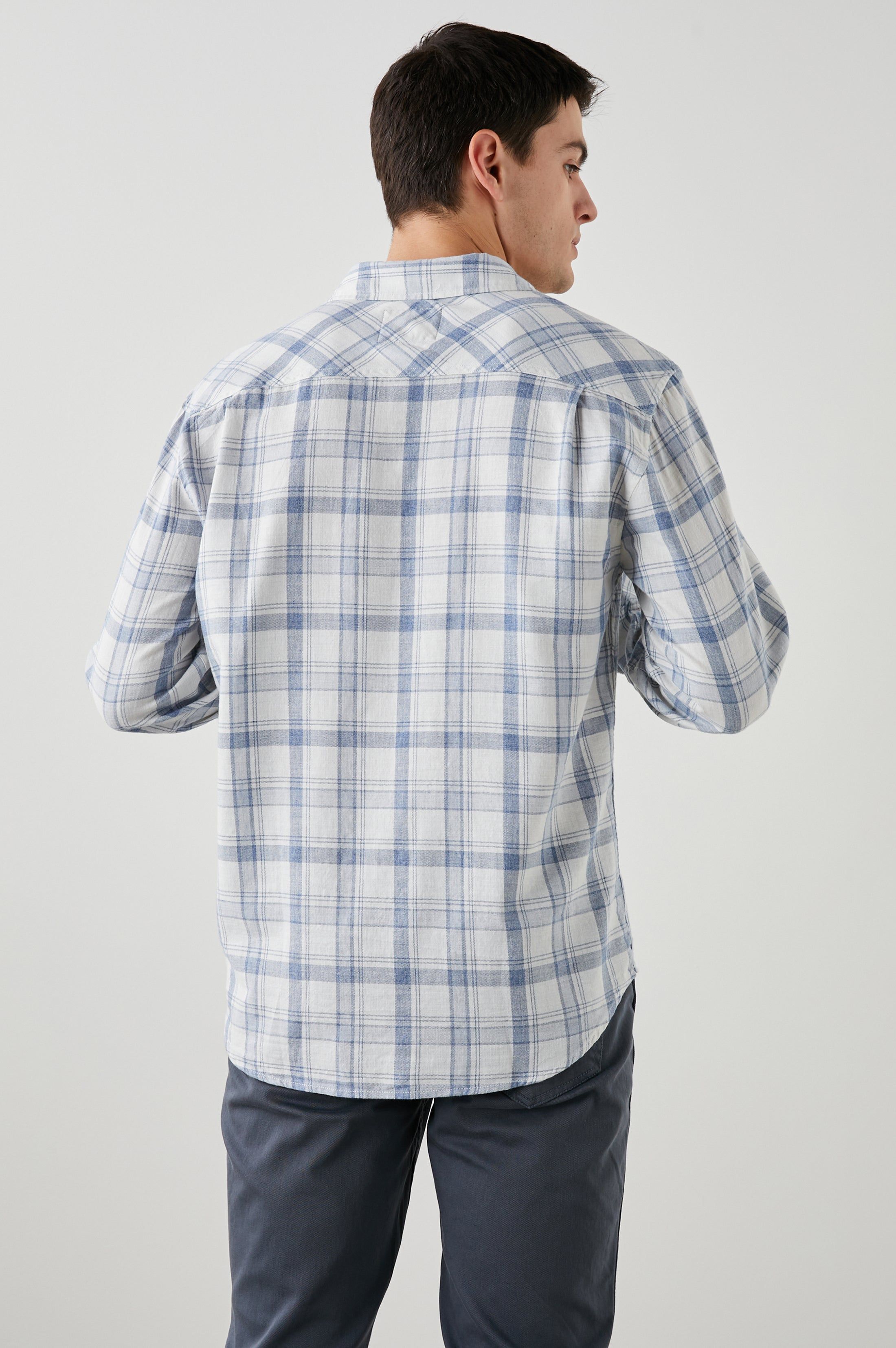 WYATT SHIRT - WHITE DENIM HEATHER sold by Rails product image thumbnail 6