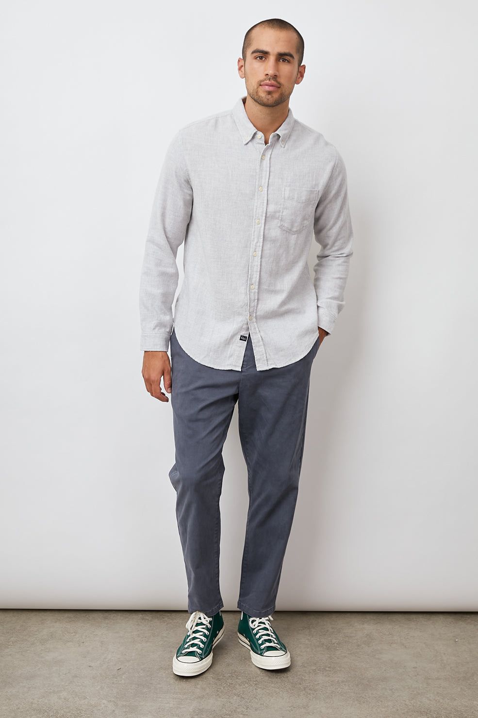 RUNSON SHIRT - HEATHER GREY sold by Rails product image thumbnail 3