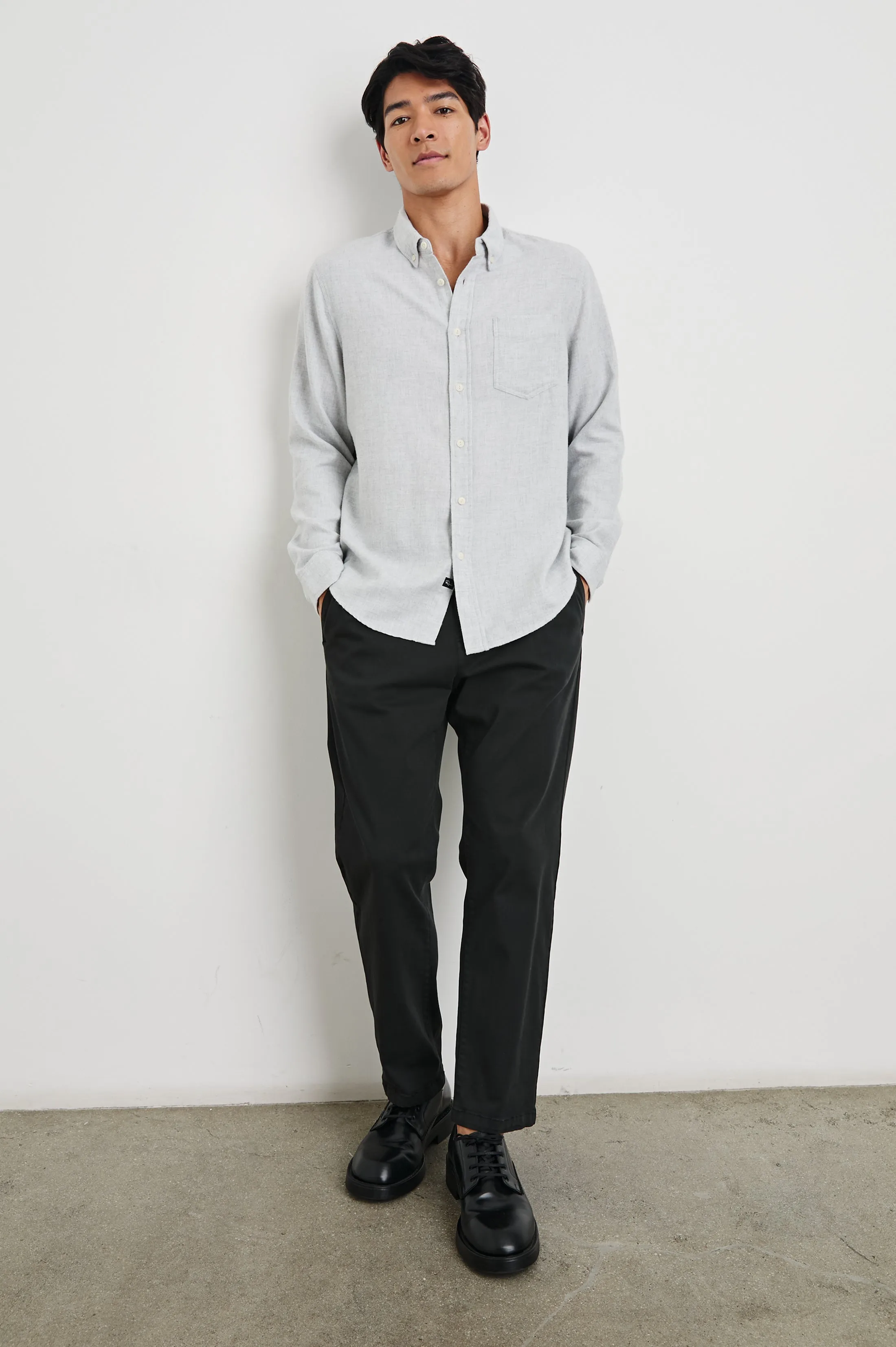 RUNSON SHIRT - HEATHER GREY sold by Rails product image thumbnail 3