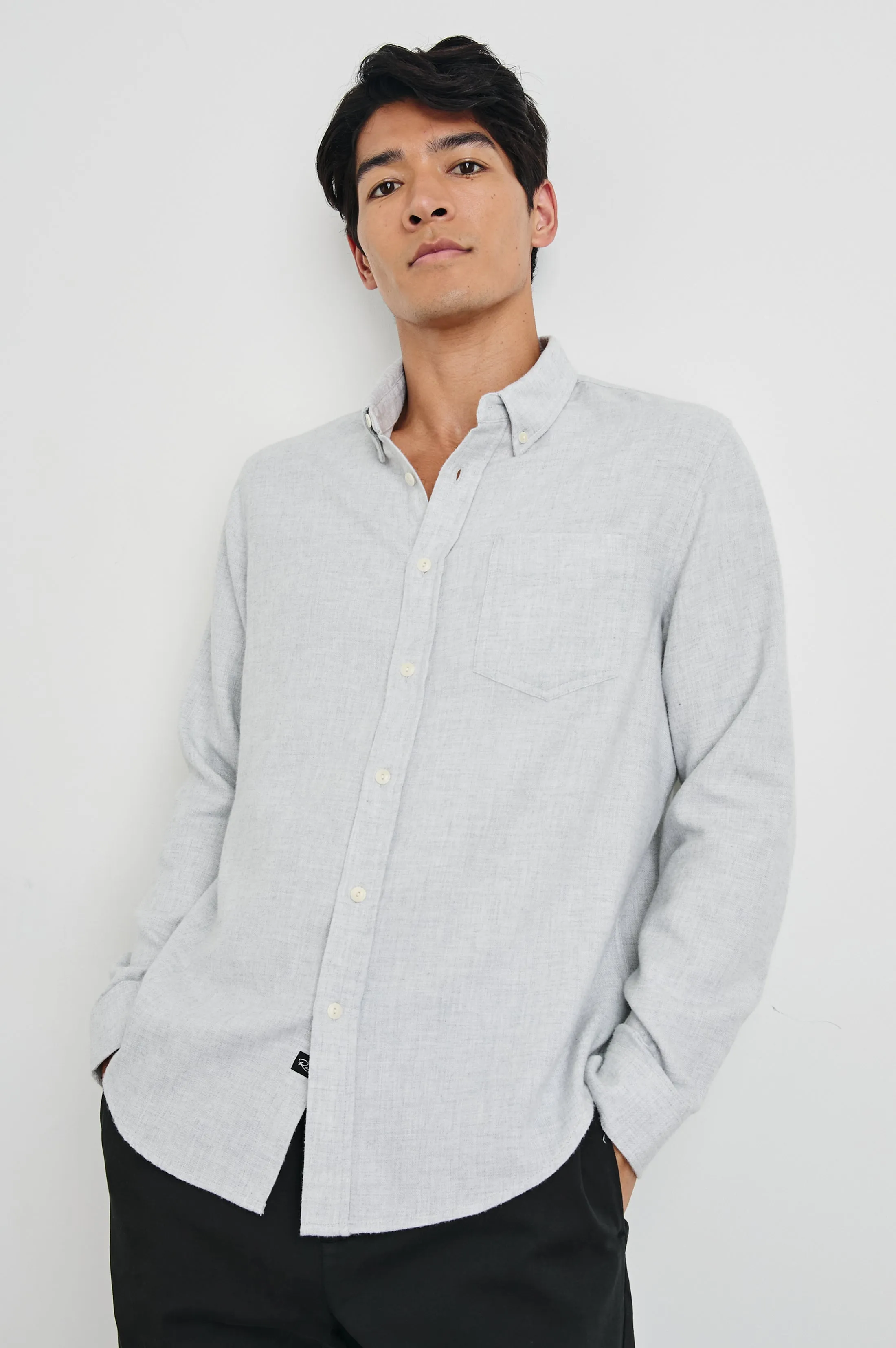 RUNSON SHIRT - HEATHER GREY sold by Rails