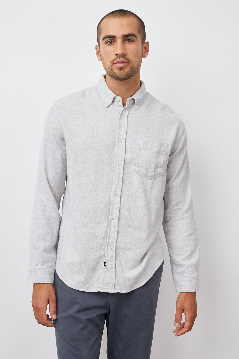 RUNSON SHIRT - HEATHER GREY sold by Rails