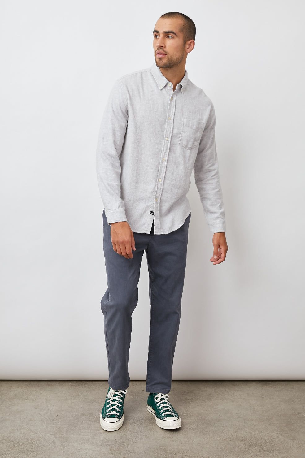 RUNSON SHIRT - HEATHER GREY sold by Rails product image thumbnail 4