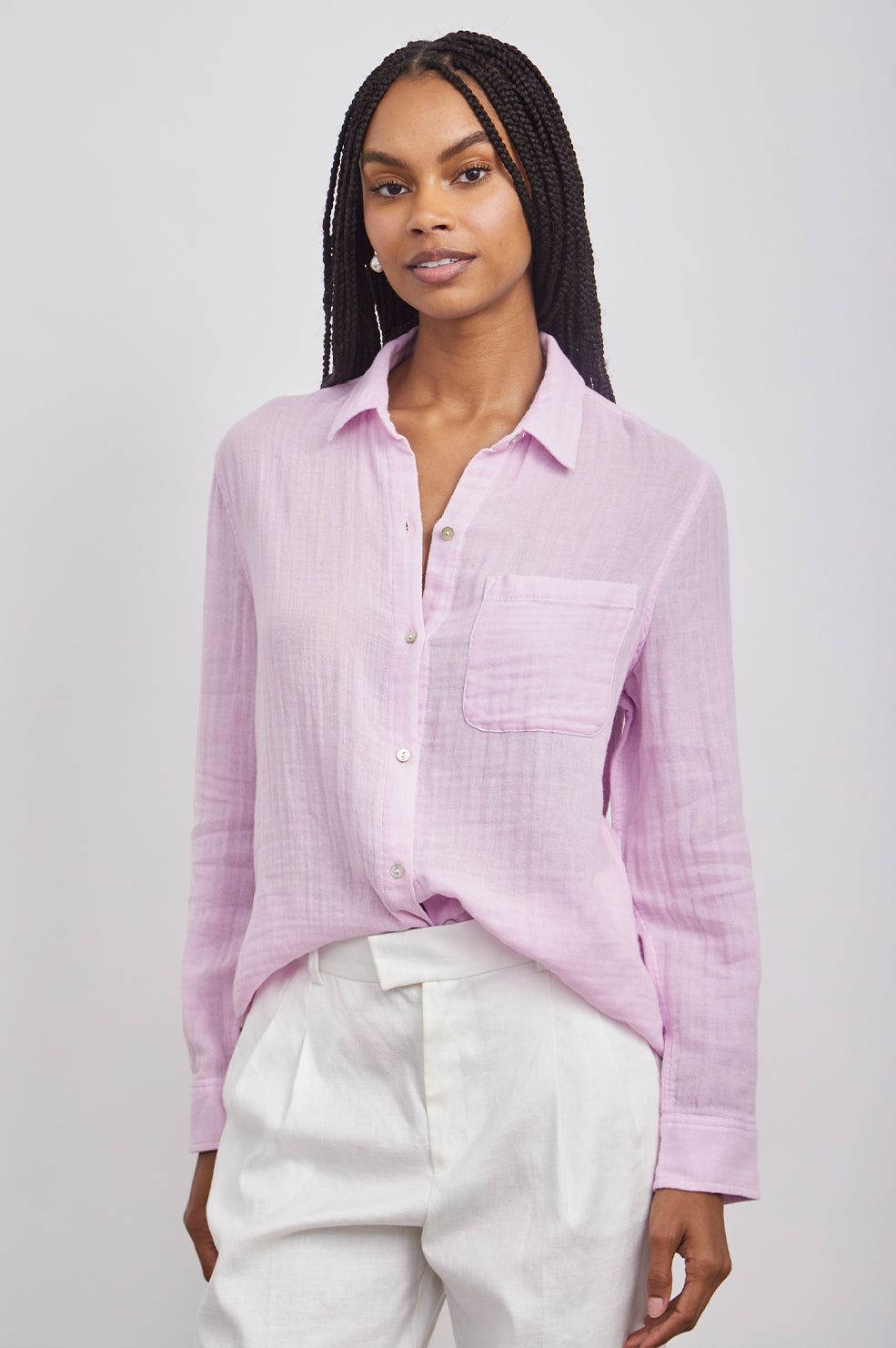 ELLIS SHIRT - PALE LILAC sold by Rails