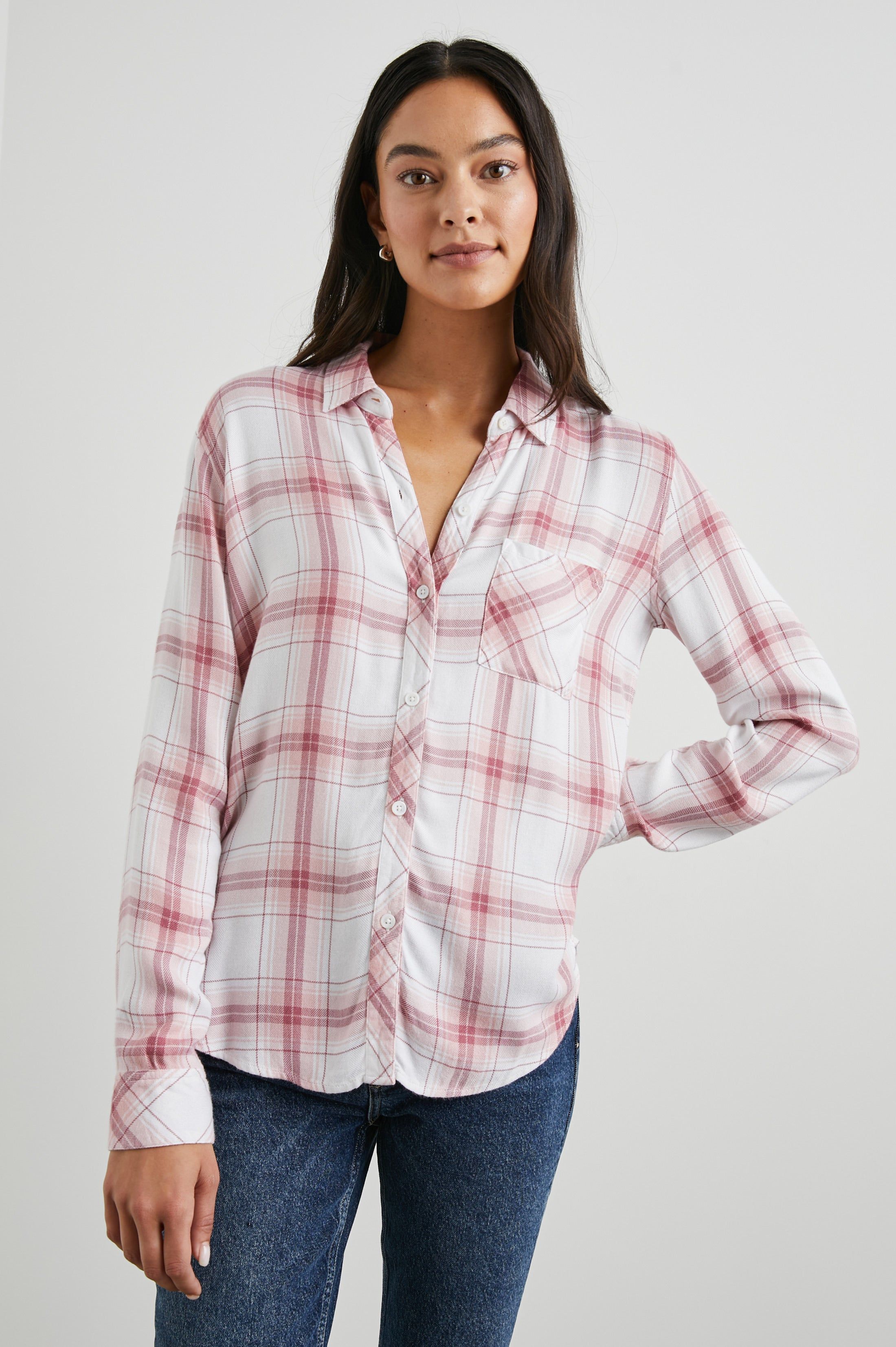 HUNTER SHIRT - BLUSH WHITE PETAL sold by Rails product image thumbnail 4