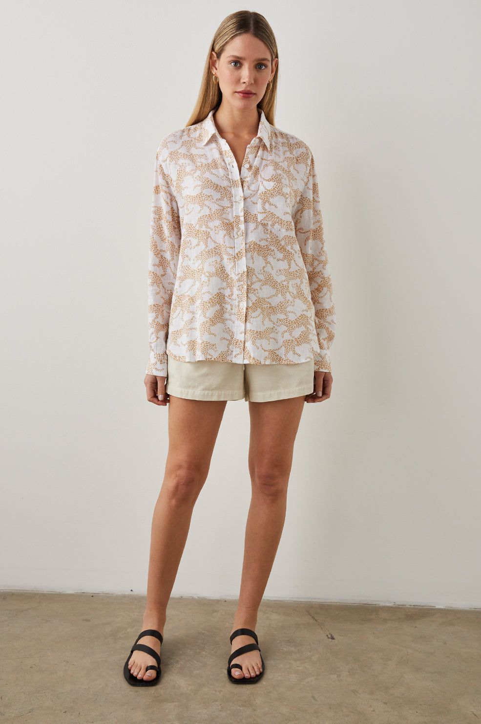 CHARLI SHIRT - GOLD CHEETAH sold by Rails product image thumbnail 3