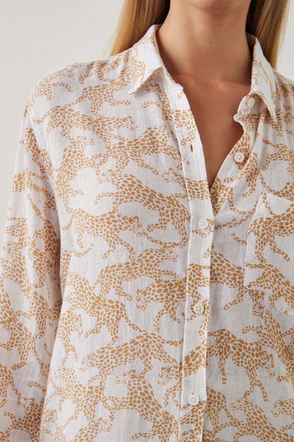 CHARLI SHIRT - GOLD CHEETAH sold by Rails product image thumbnail 2