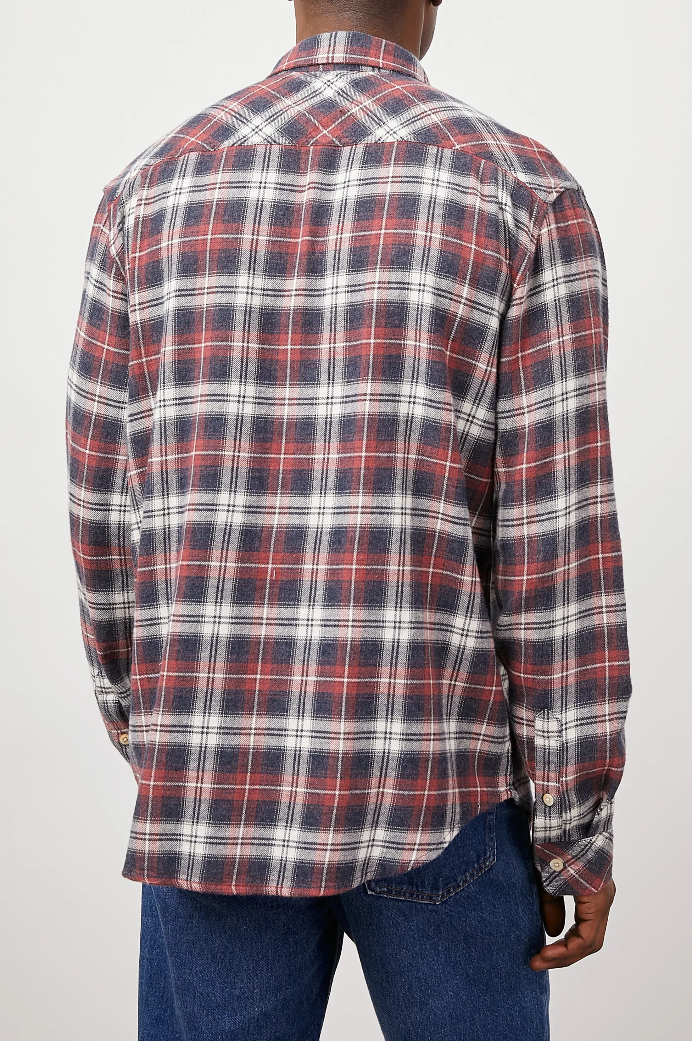 LENNOX SHIRT - RED SHADOW MELANGE sold by Rails product image thumbnail 5