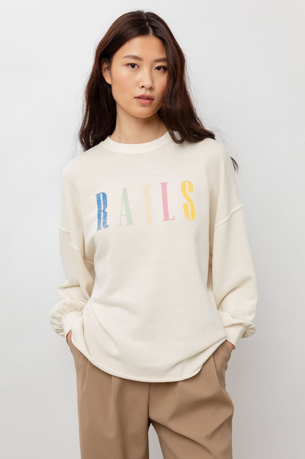 RAILS SIGNATURE SWEATSHIRT - IVORY sold by Rails