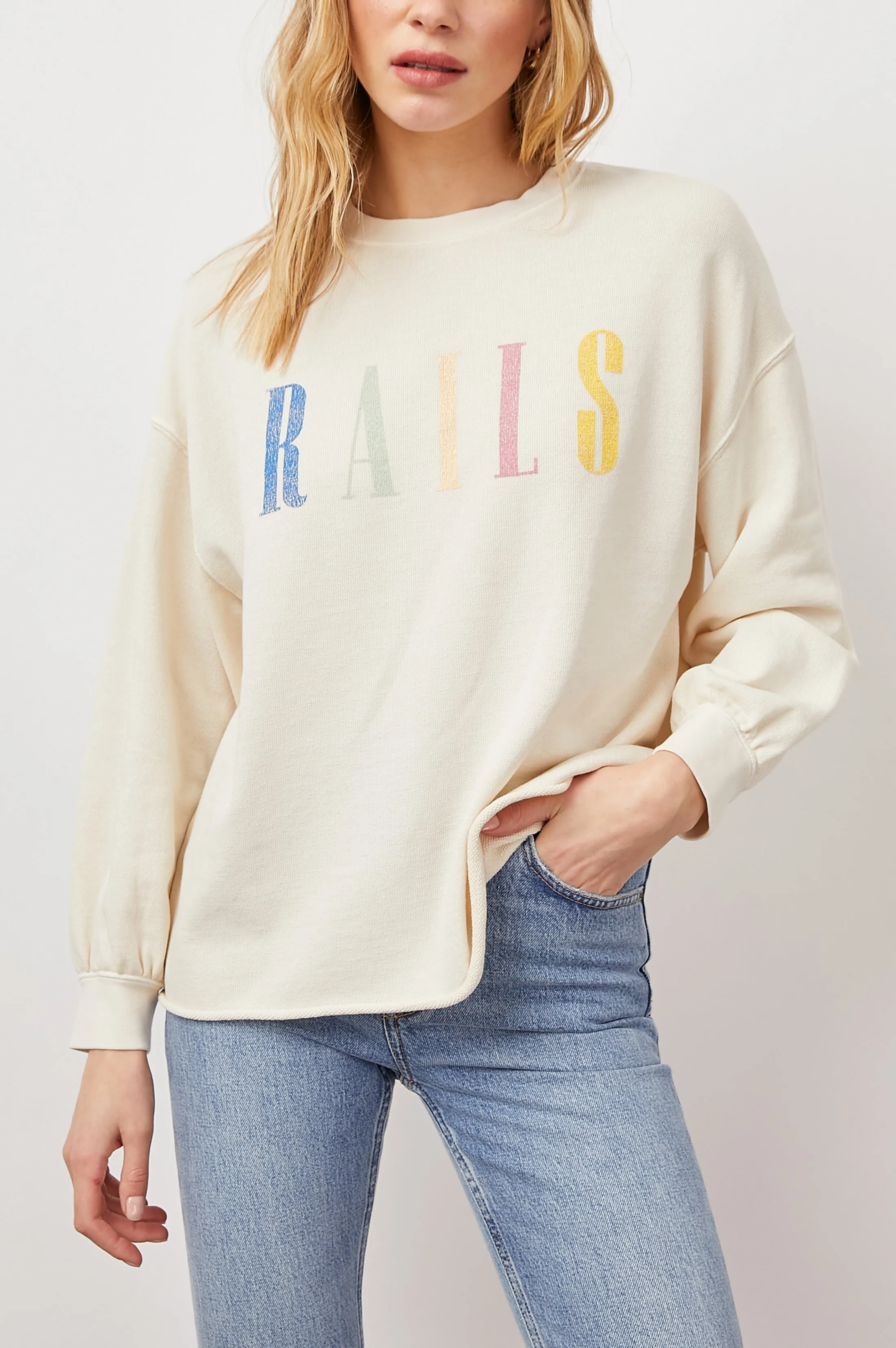 RAILS SIGNATURE SWEATSHIRT - IVORY sold by Rails