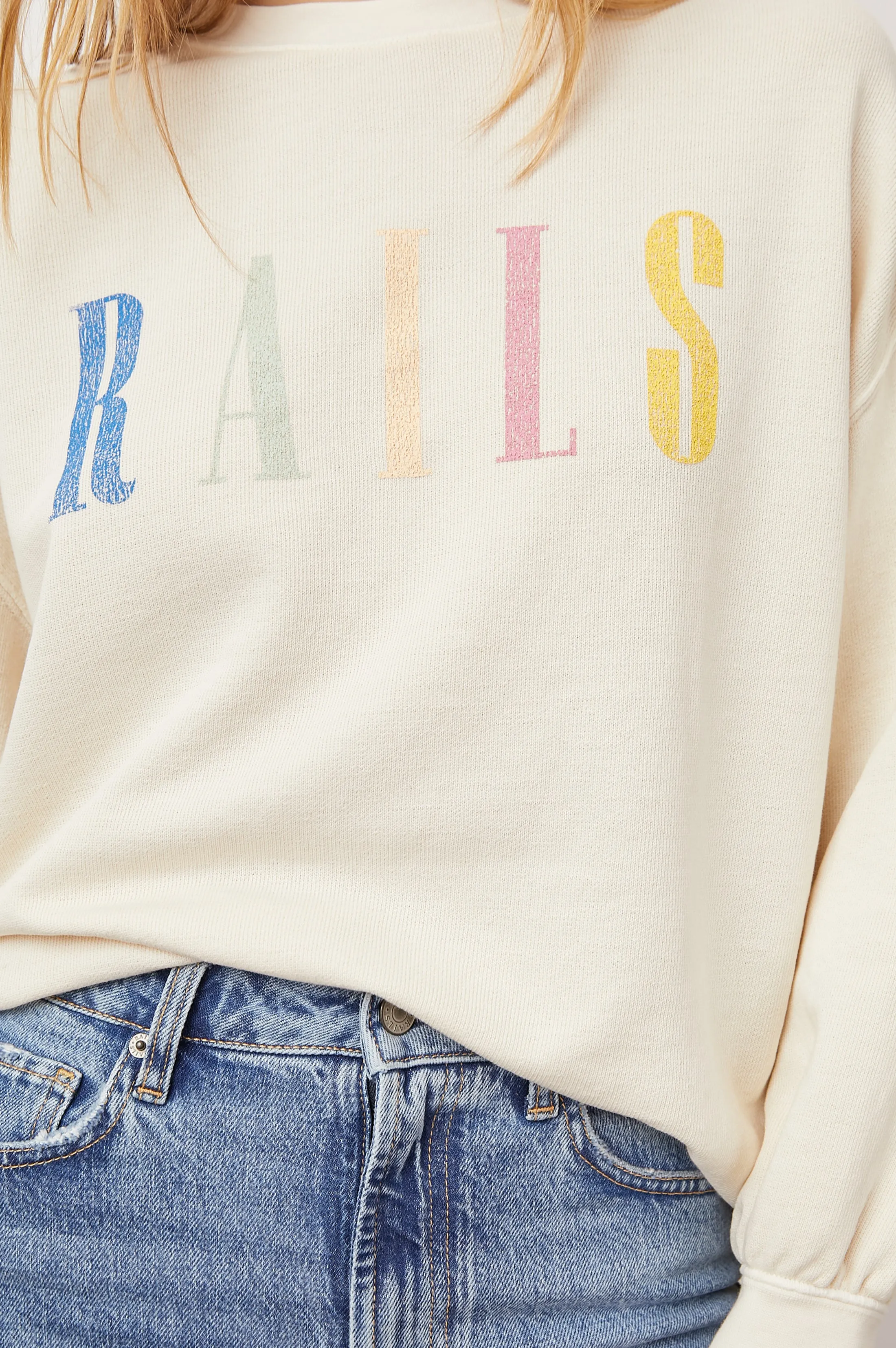 RAILS SIGNATURE SWEATSHIRT - IVORY sold by Rails product image thumbnail 2