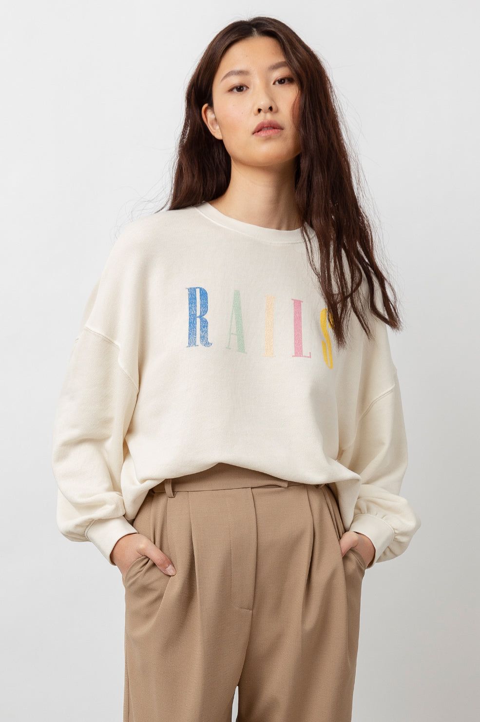 RAILS SIGNATURE SWEATSHIRT - IVORY sold by Rails product image thumbnail 4