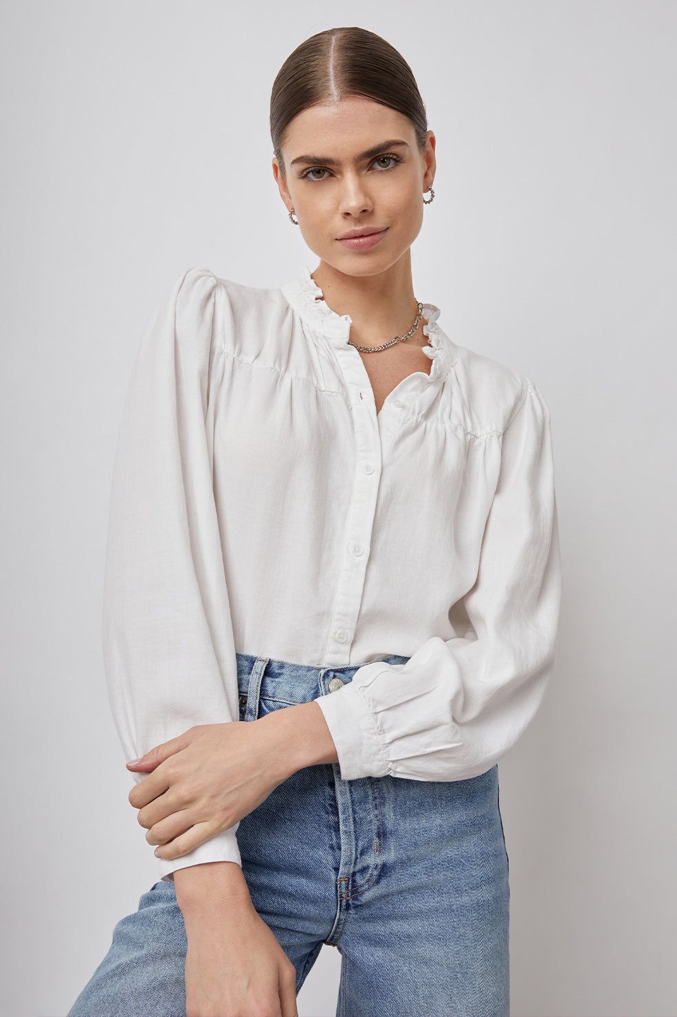 CAMILLE TOP - WHITE sold by Rails