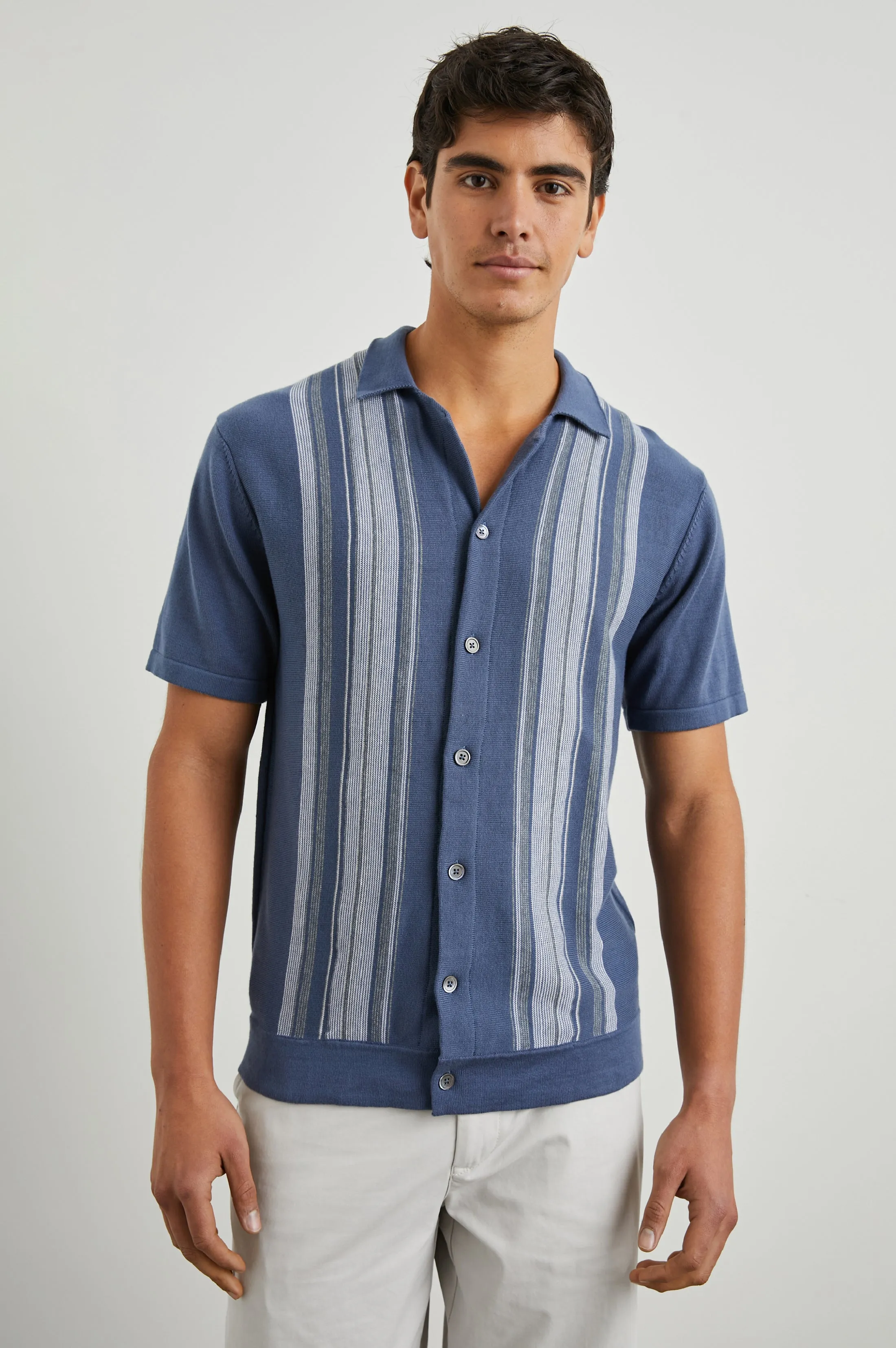 SILAS SHIRT - MARRAKESH BLUE MULTI sold by Rails