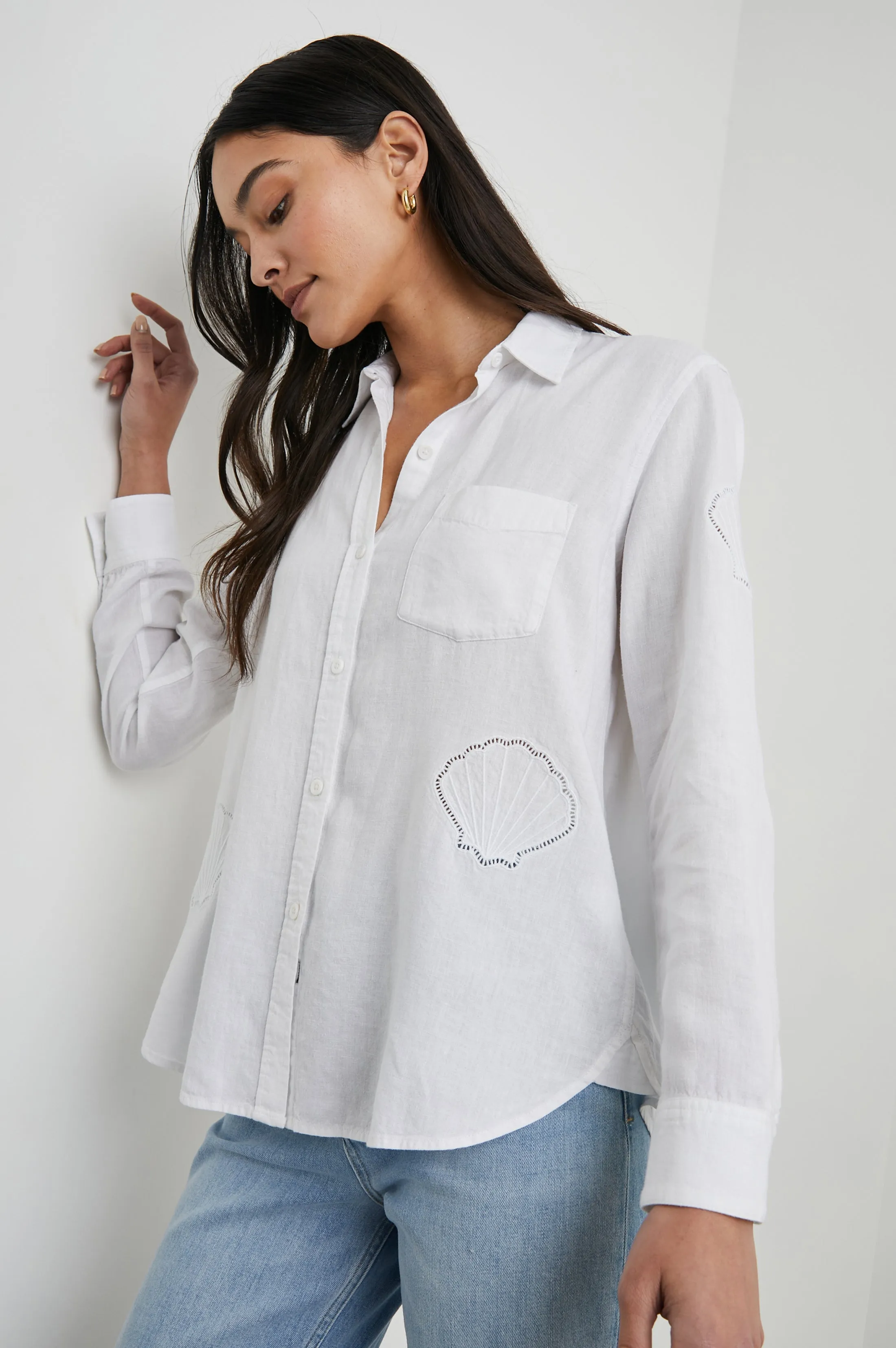 CHARLI SHIRT - WHITE EYELET SHELLS sold by Rails product image thumbnail 4