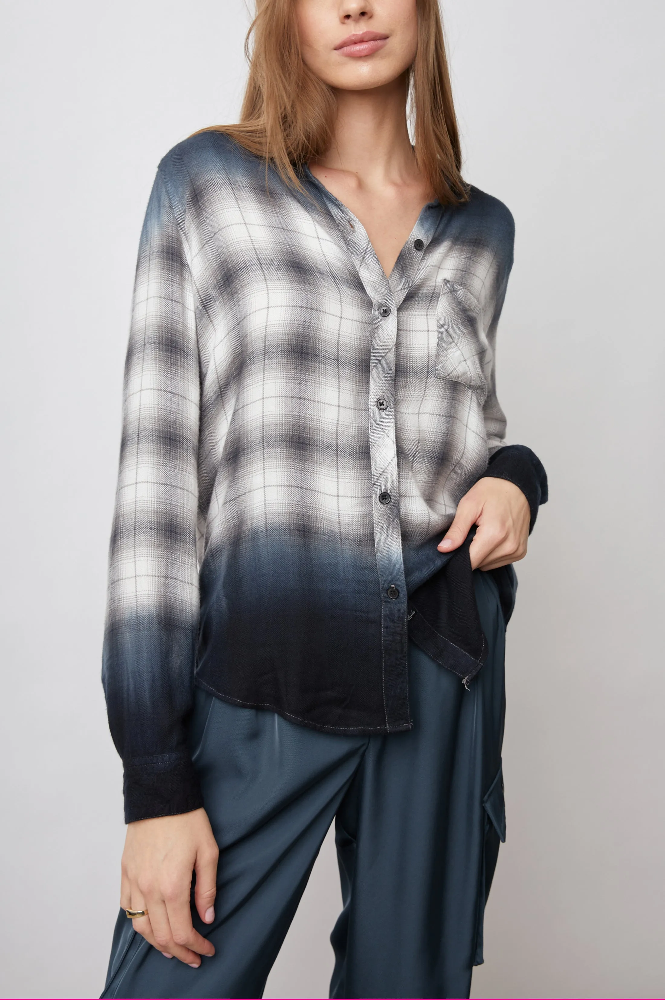 HUNTER SHIRT - SMOKED DIP DYE sold by Rails