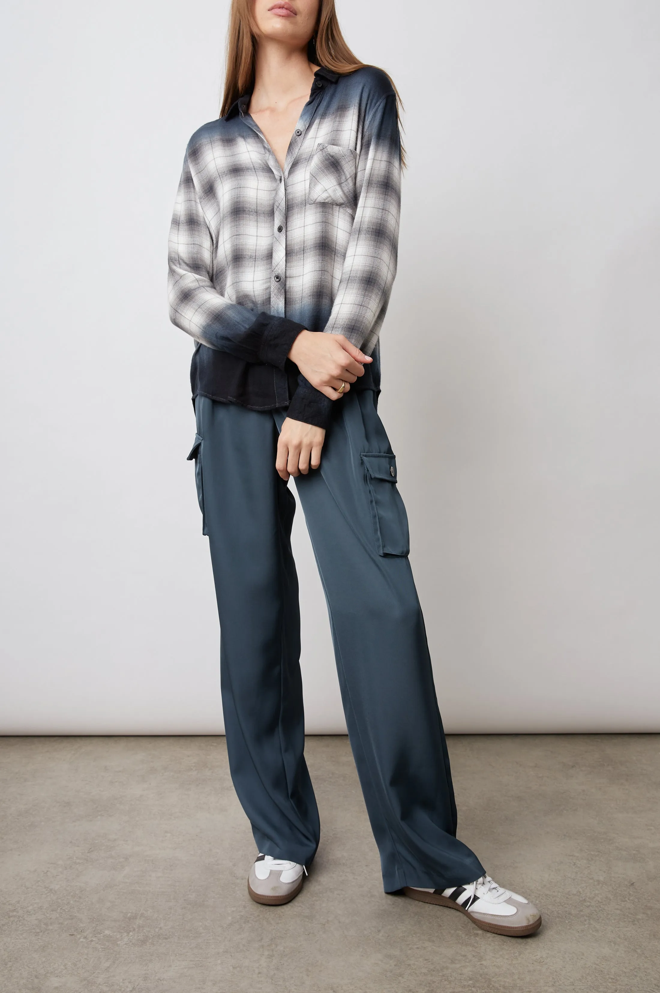 HUNTER SHIRT - SMOKED DIP DYE sold by Rails product image thumbnail 3