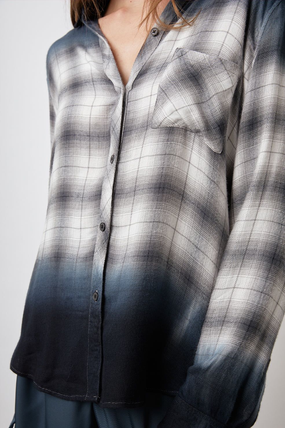 HUNTER SHIRT - SMOKED DIP DYE sold by Rails product image thumbnail 2