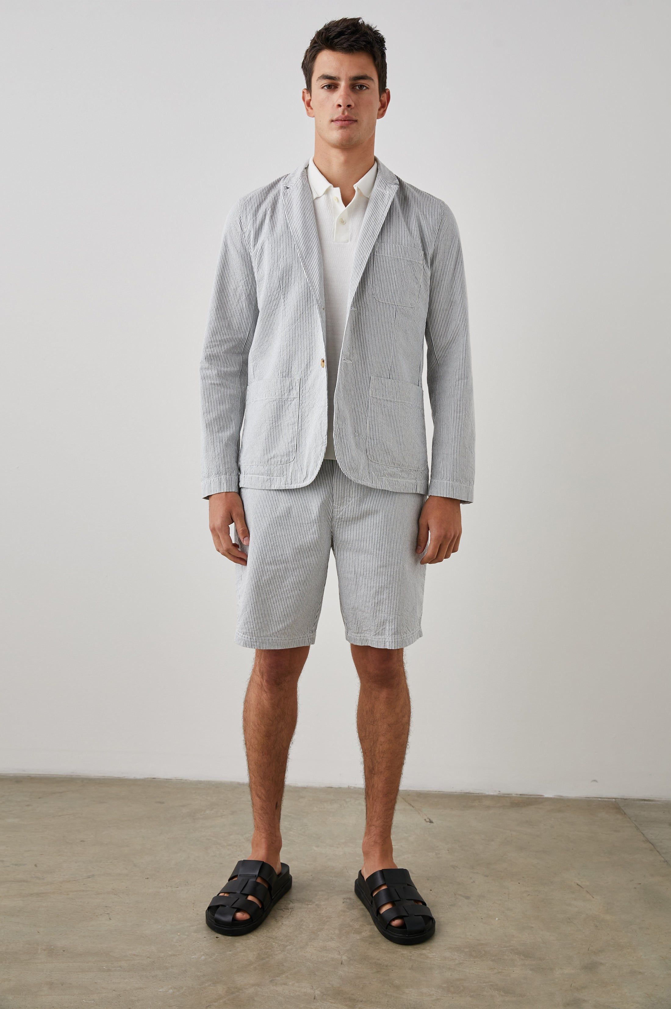 SORRENTO BLAZER - NAVY SEERSUCKER sold by Rails product image thumbnail 3