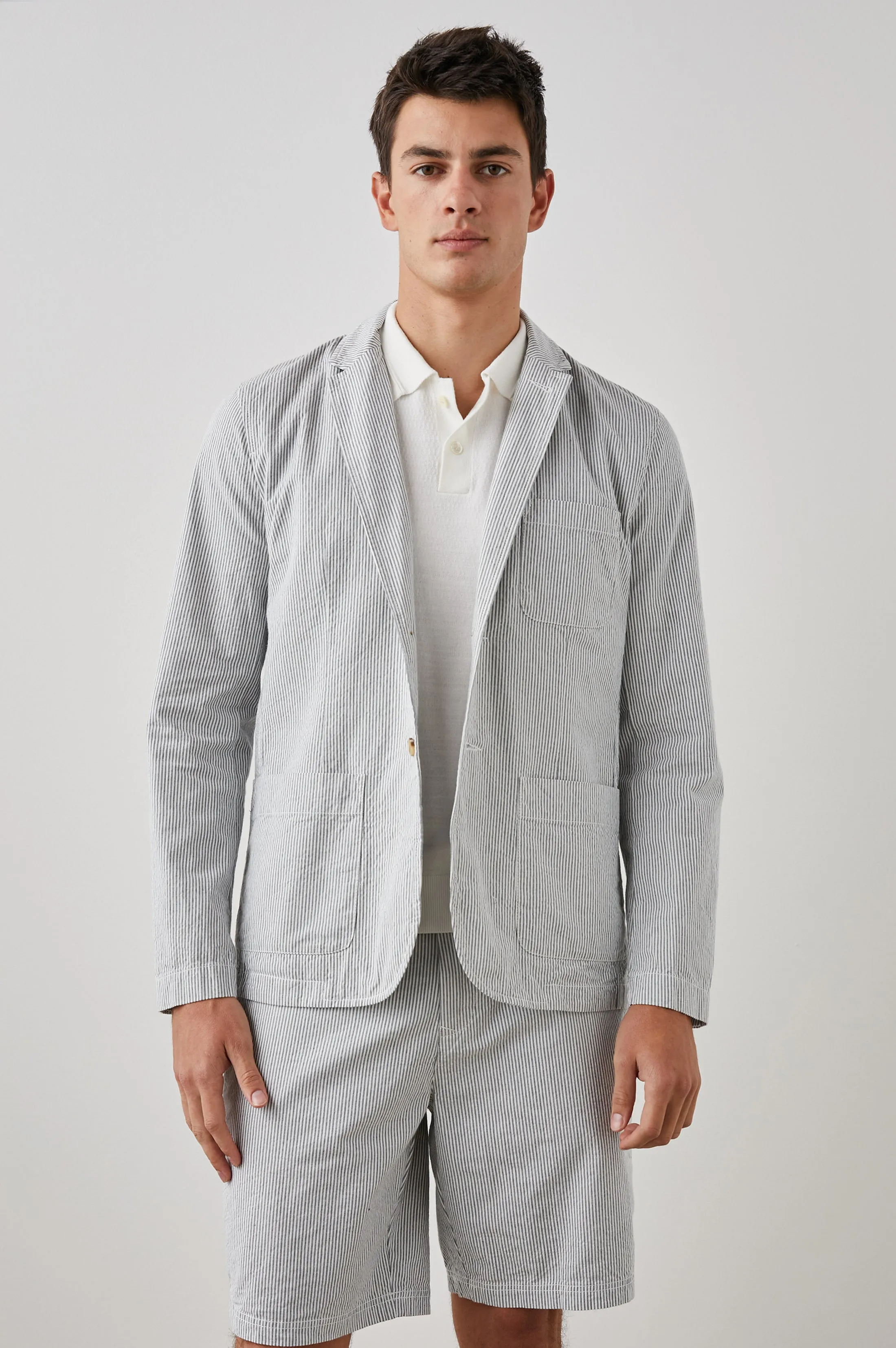 SORRENTO BLAZER - NAVY SEERSUCKER sold by Rails product image thumbnail 5