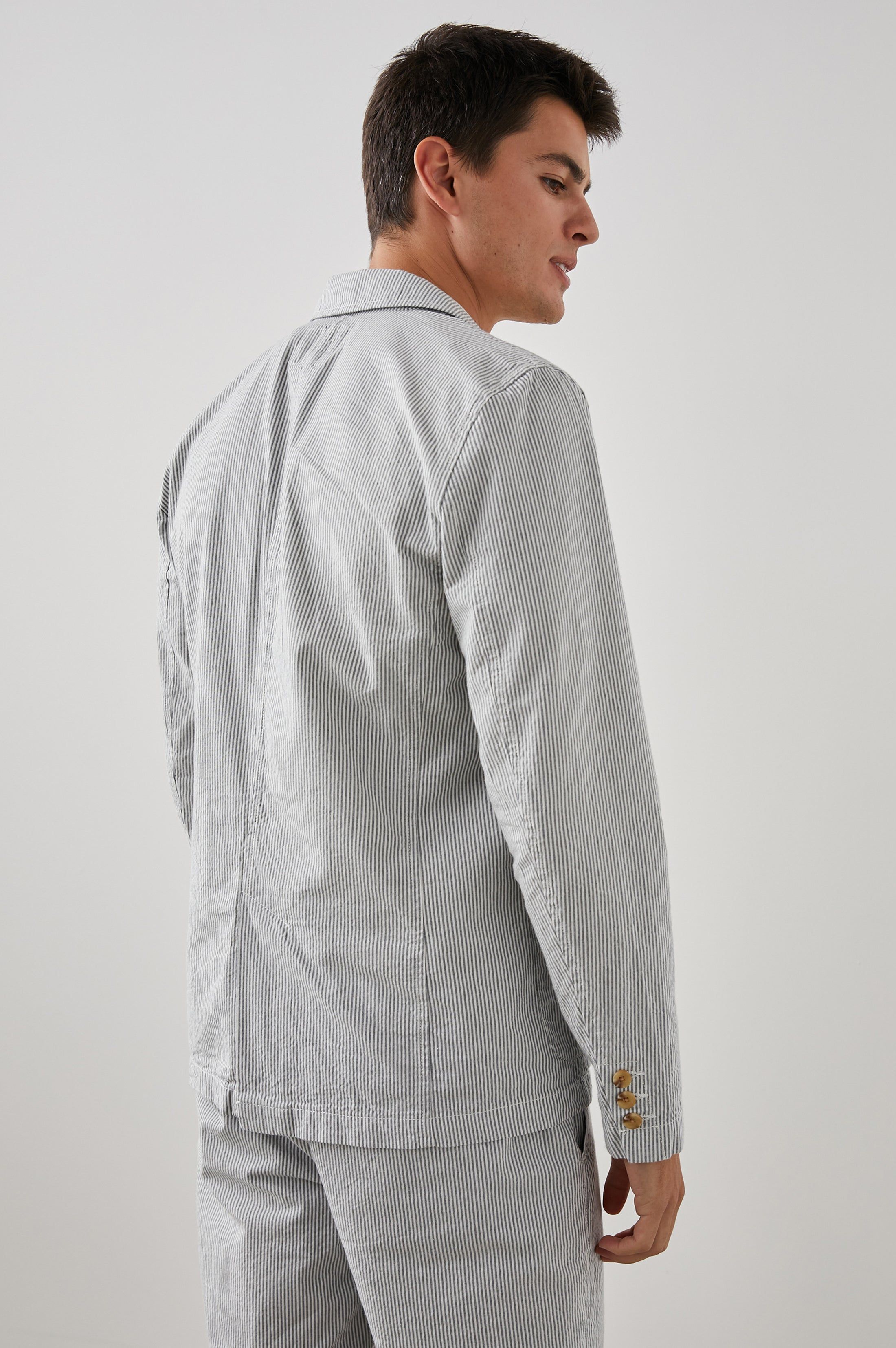 SORRENTO BLAZER - NAVY SEERSUCKER sold by Rails product image thumbnail 4