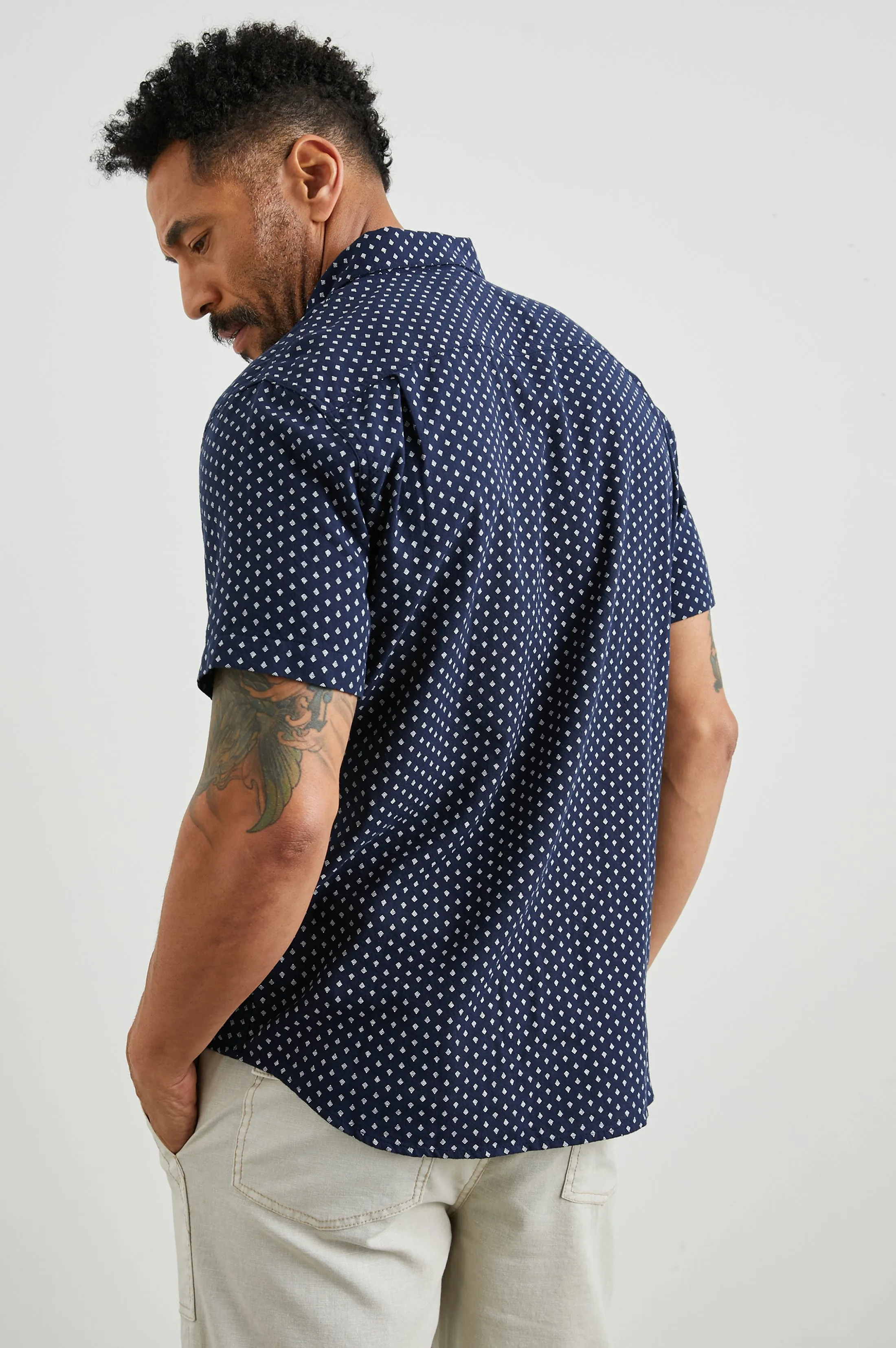 FAIRFAX SHIRT - POLYGON MICRO NAVY sold by Rails product image thumbnail 5