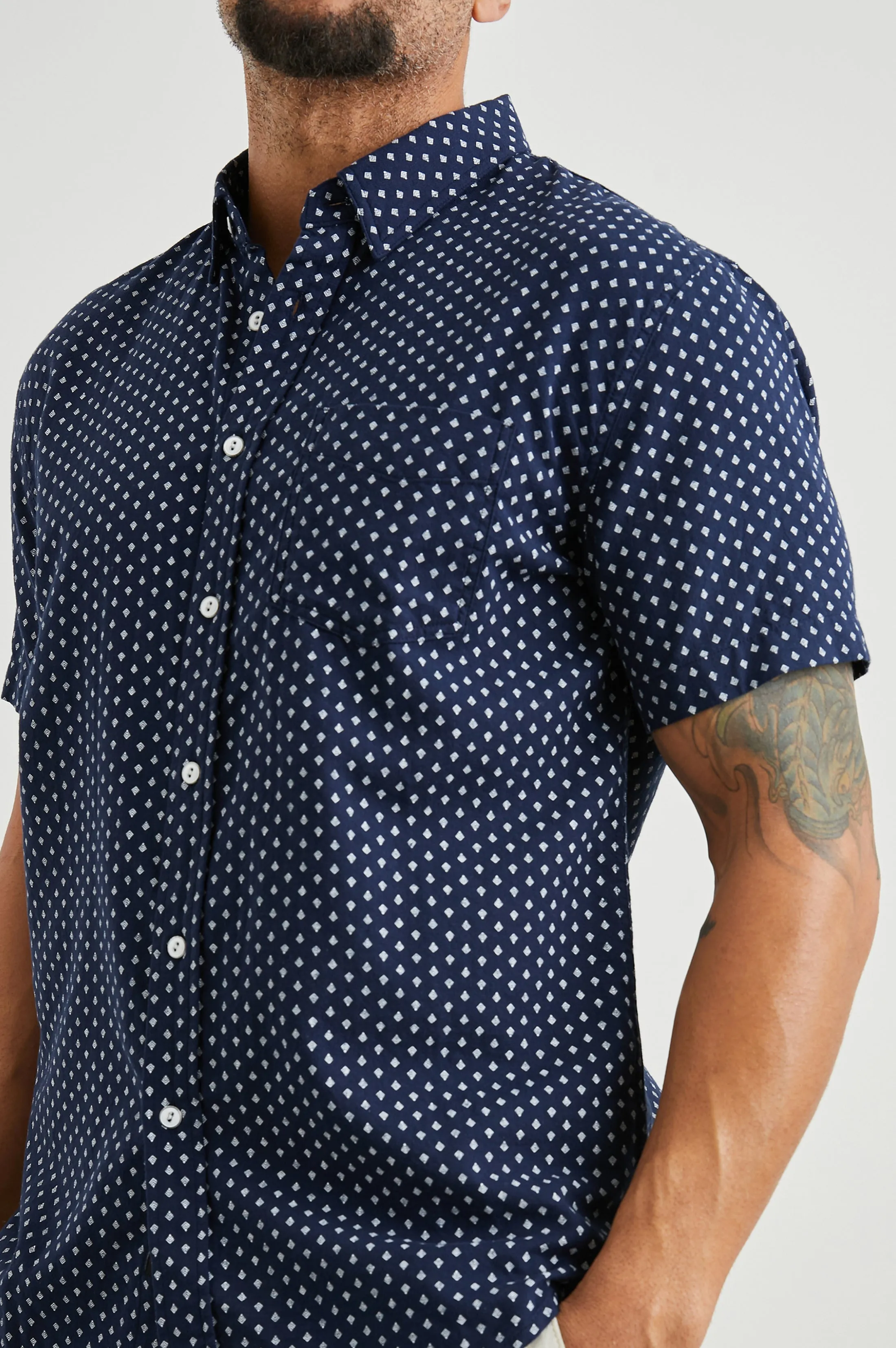 FAIRFAX SHIRT - POLYGON MICRO NAVY sold by Rails product image thumbnail 2