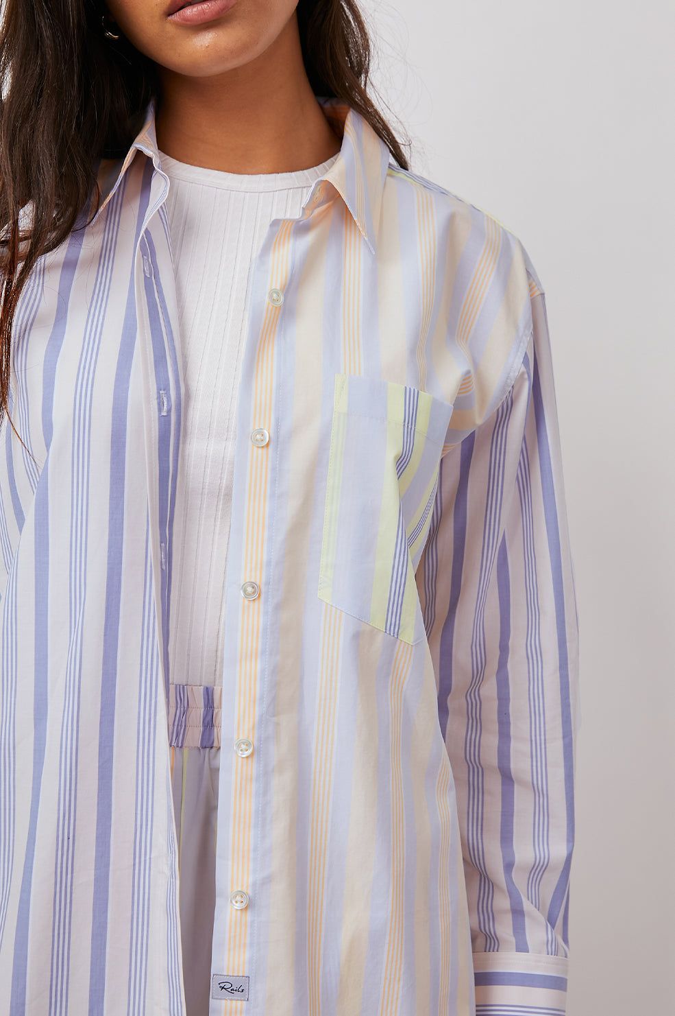 ARLO SHIRT - CITRUS MIXED STRIPE sold by Rails product image thumbnail 3