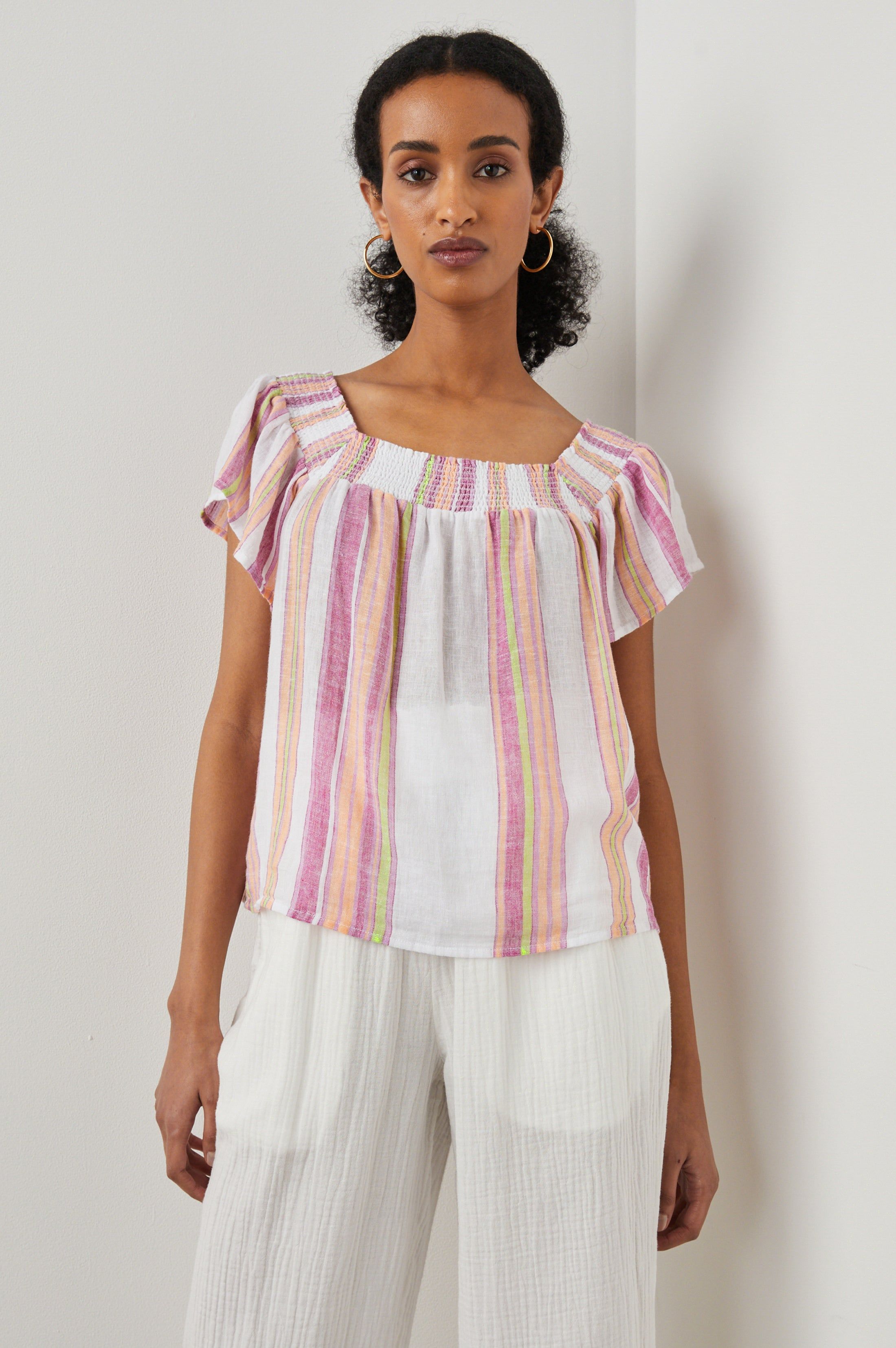 SONORA TOP - HIBISCUS STRIPE sold by Rails product image thumbnail 2