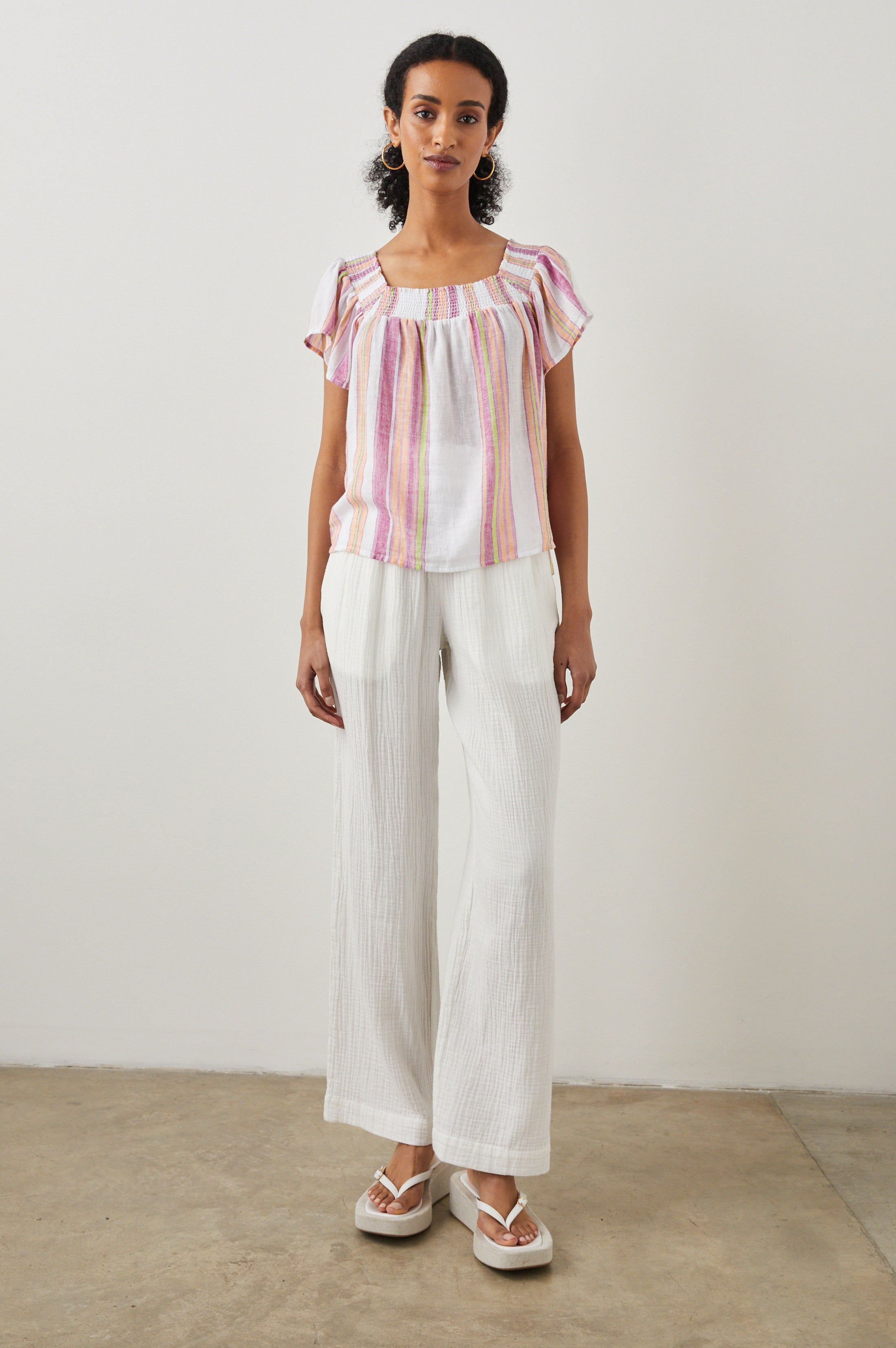 SONORA TOP - HIBISCUS STRIPE sold by Rails product image thumbnail 3