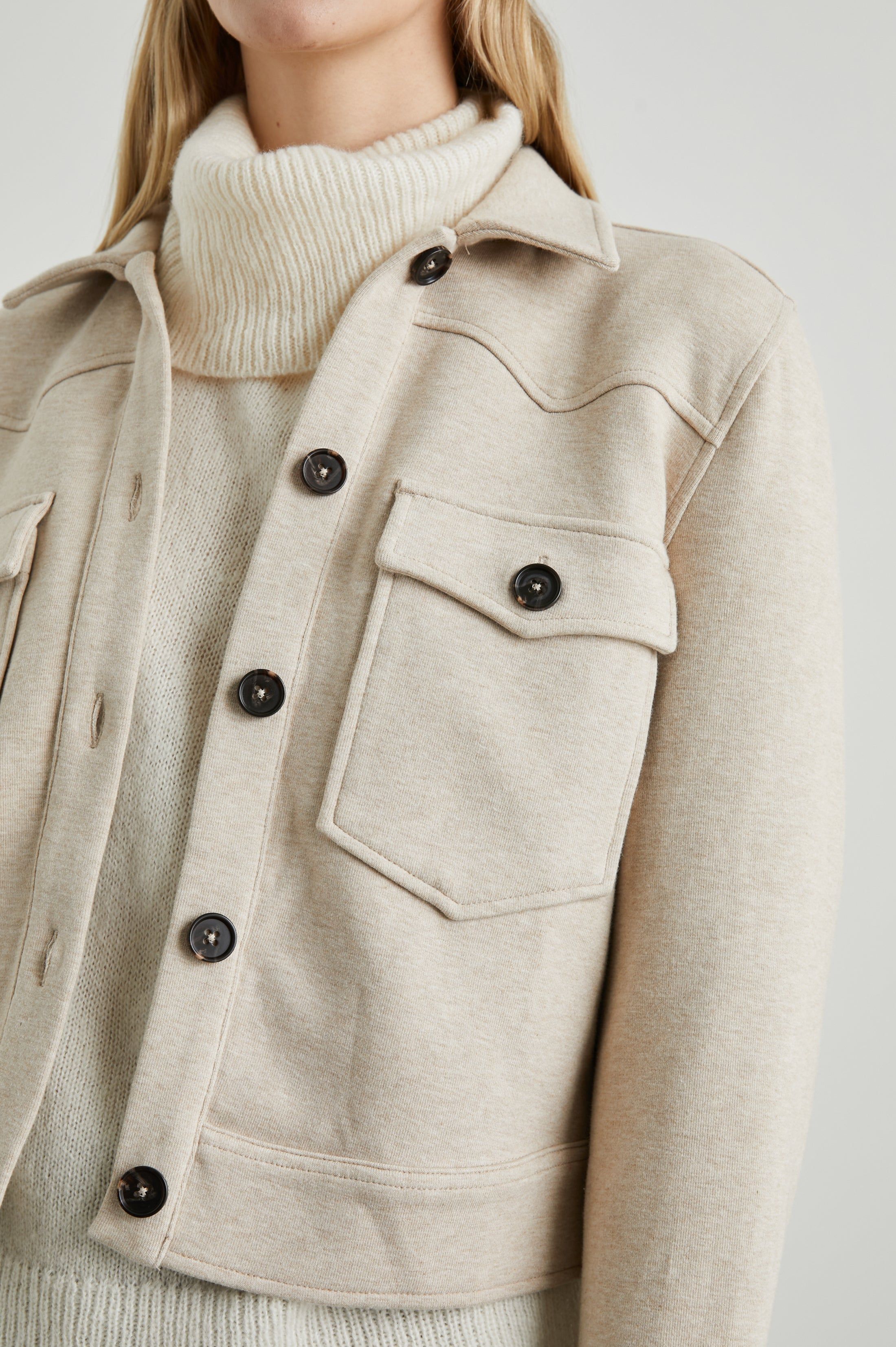 EASTON JACKET - HEATHER OATMEAL sold by Rails product image thumbnail 3