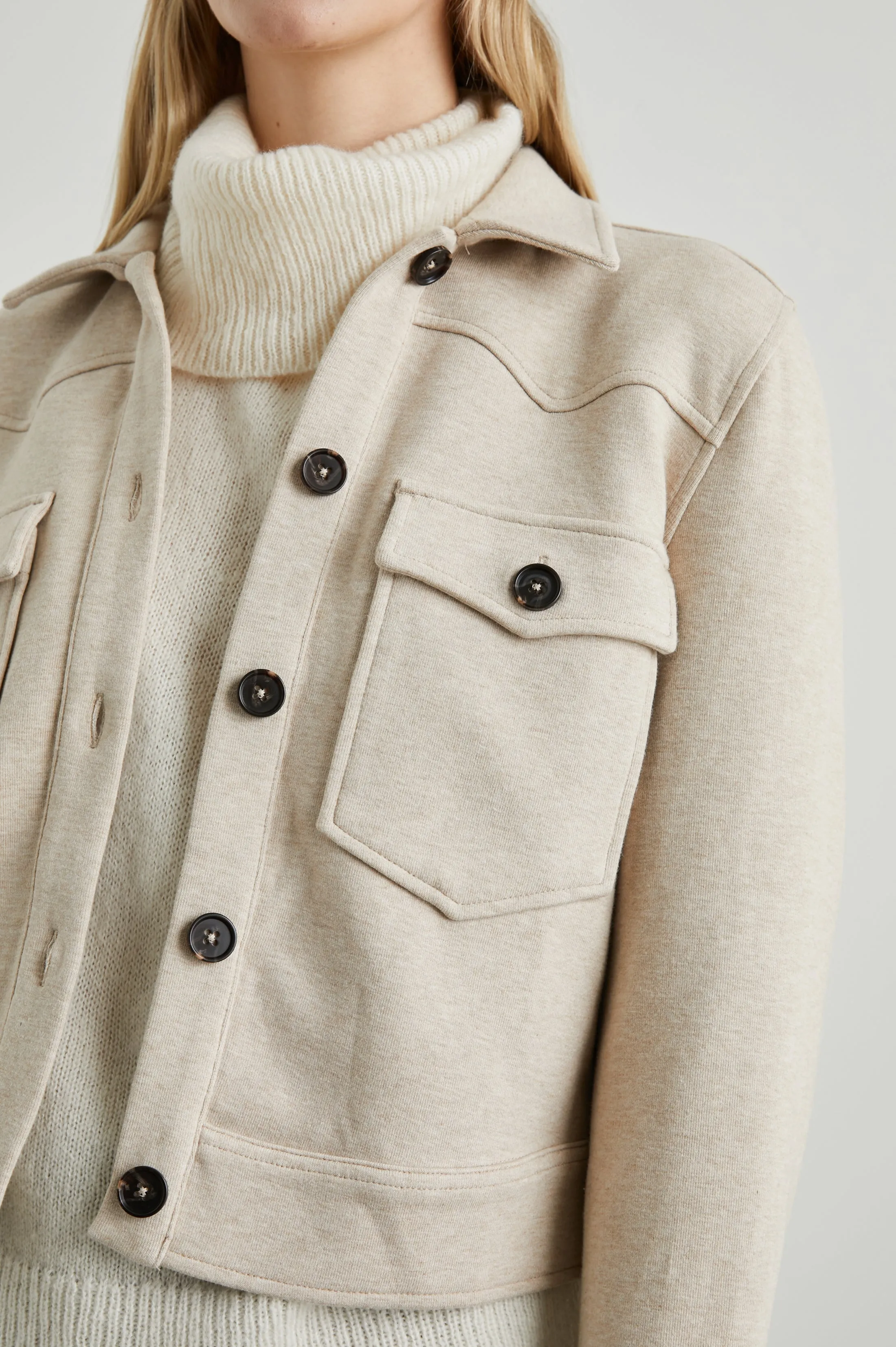 EASTON JACKET - HEATHER OATMEAL sold by Rails product image thumbnail 2