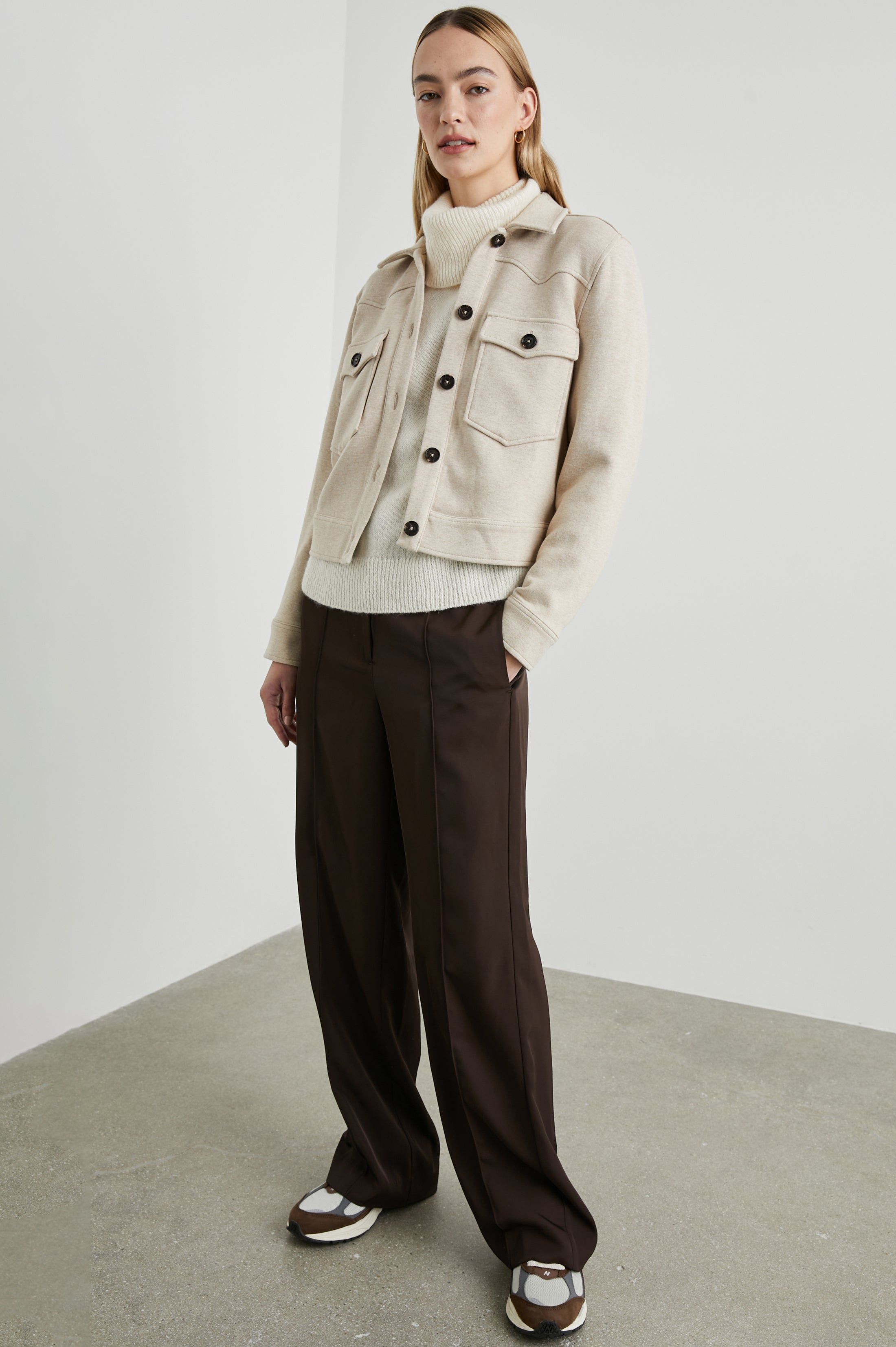 EASTON JACKET - HEATHER OATMEAL sold by Rails product image thumbnail 4