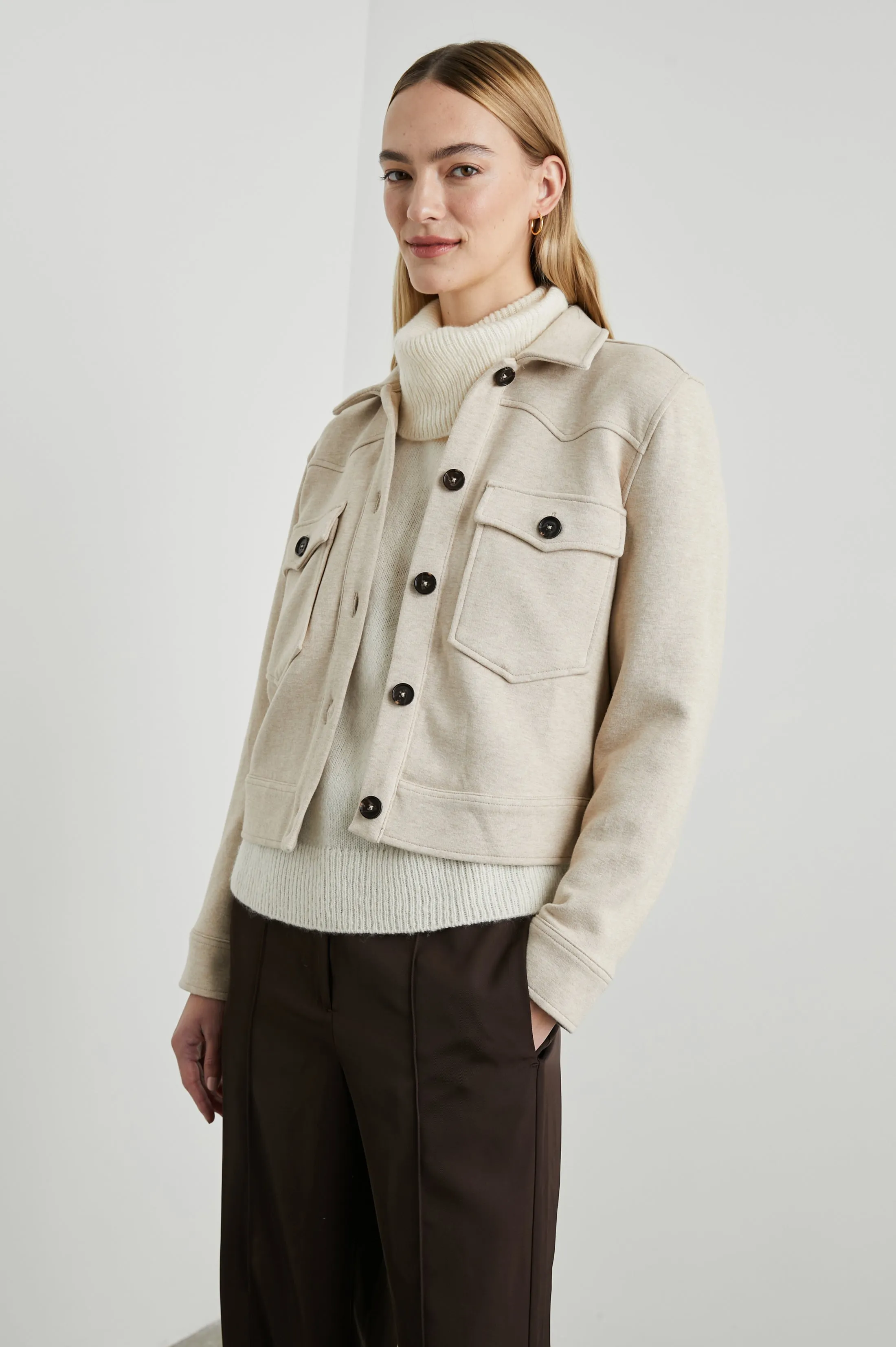 EASTON JACKET - HEATHER OATMEAL sold by Rails product image thumbnail 4