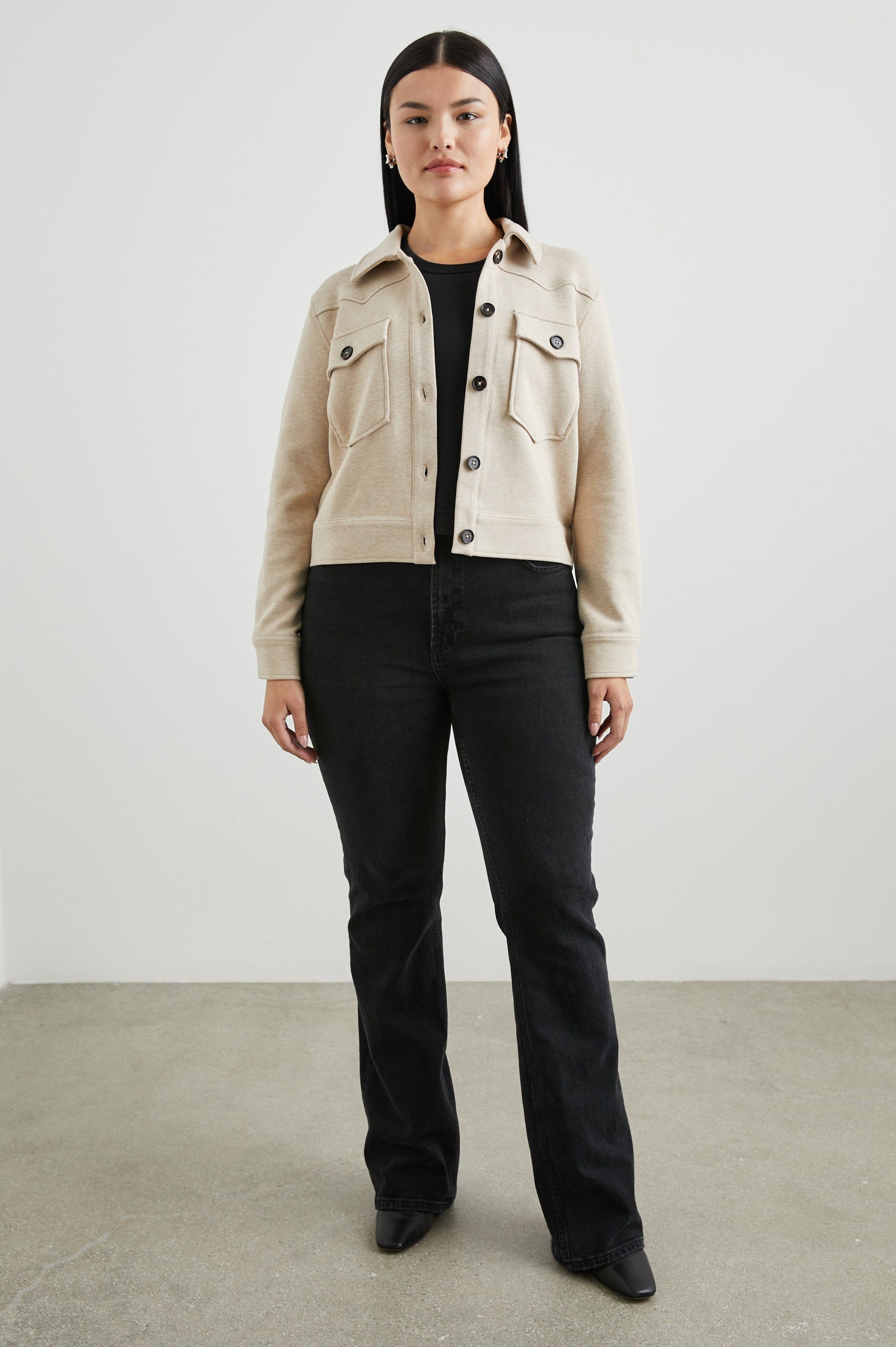 EASTON JACKET - HEATHER OATMEAL sold by Rails product image thumbnail 8