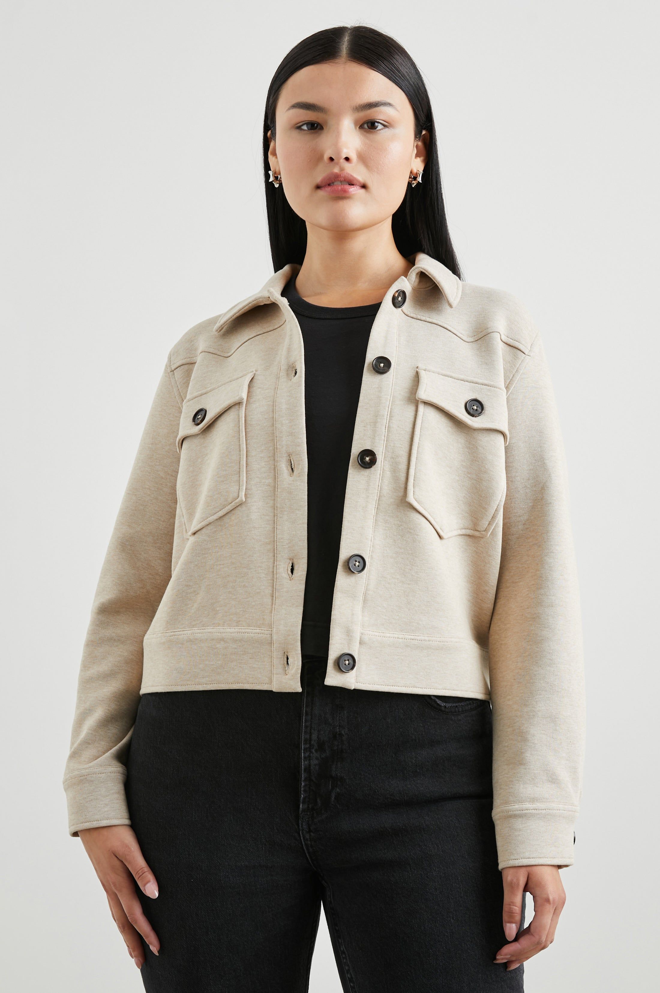 EASTON JACKET - HEATHER OATMEAL sold by Rails