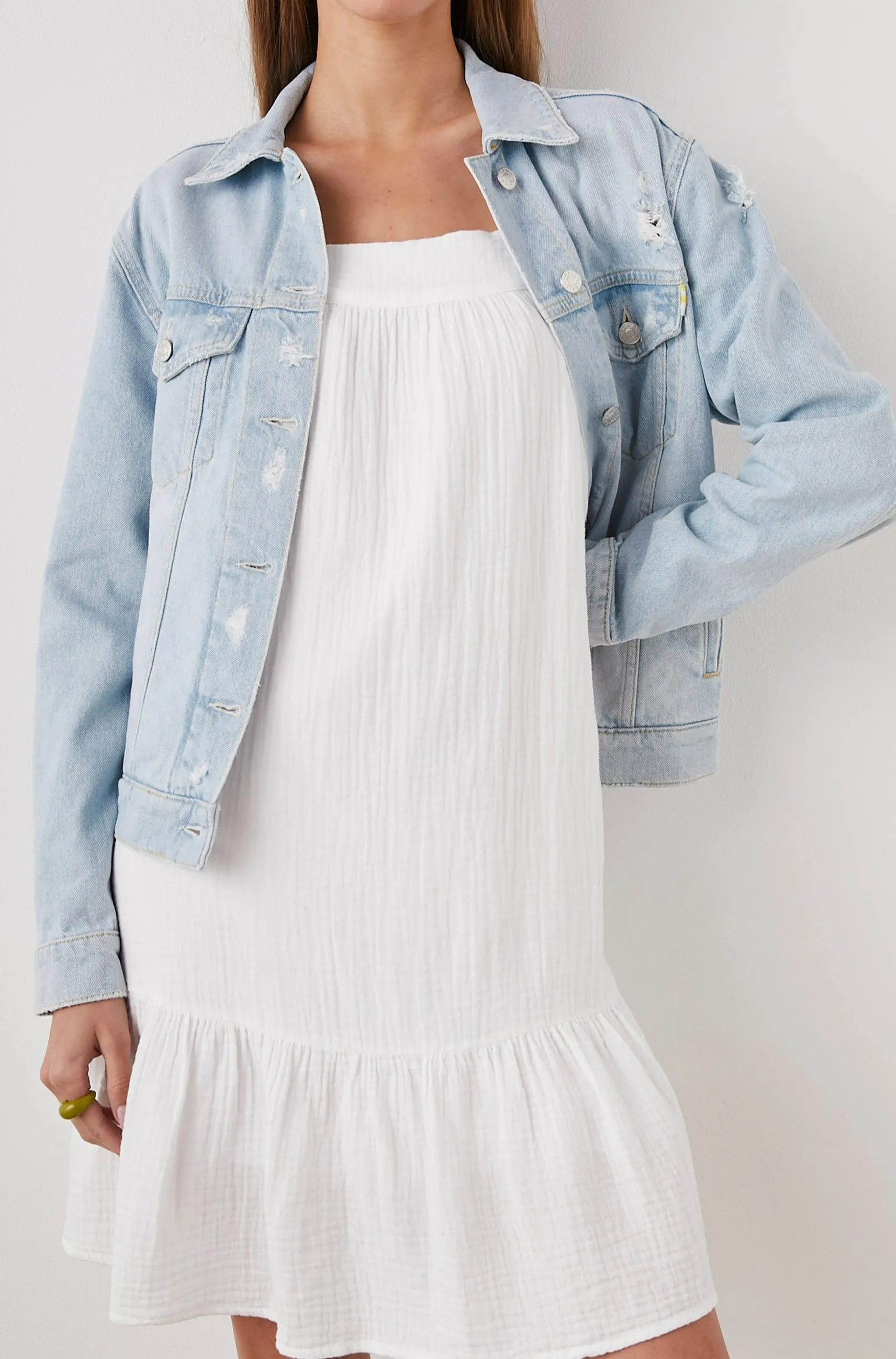 MULHOLLAND JACKET - FADED BLUE DISTRESS sold by Rails product image thumbnail 4