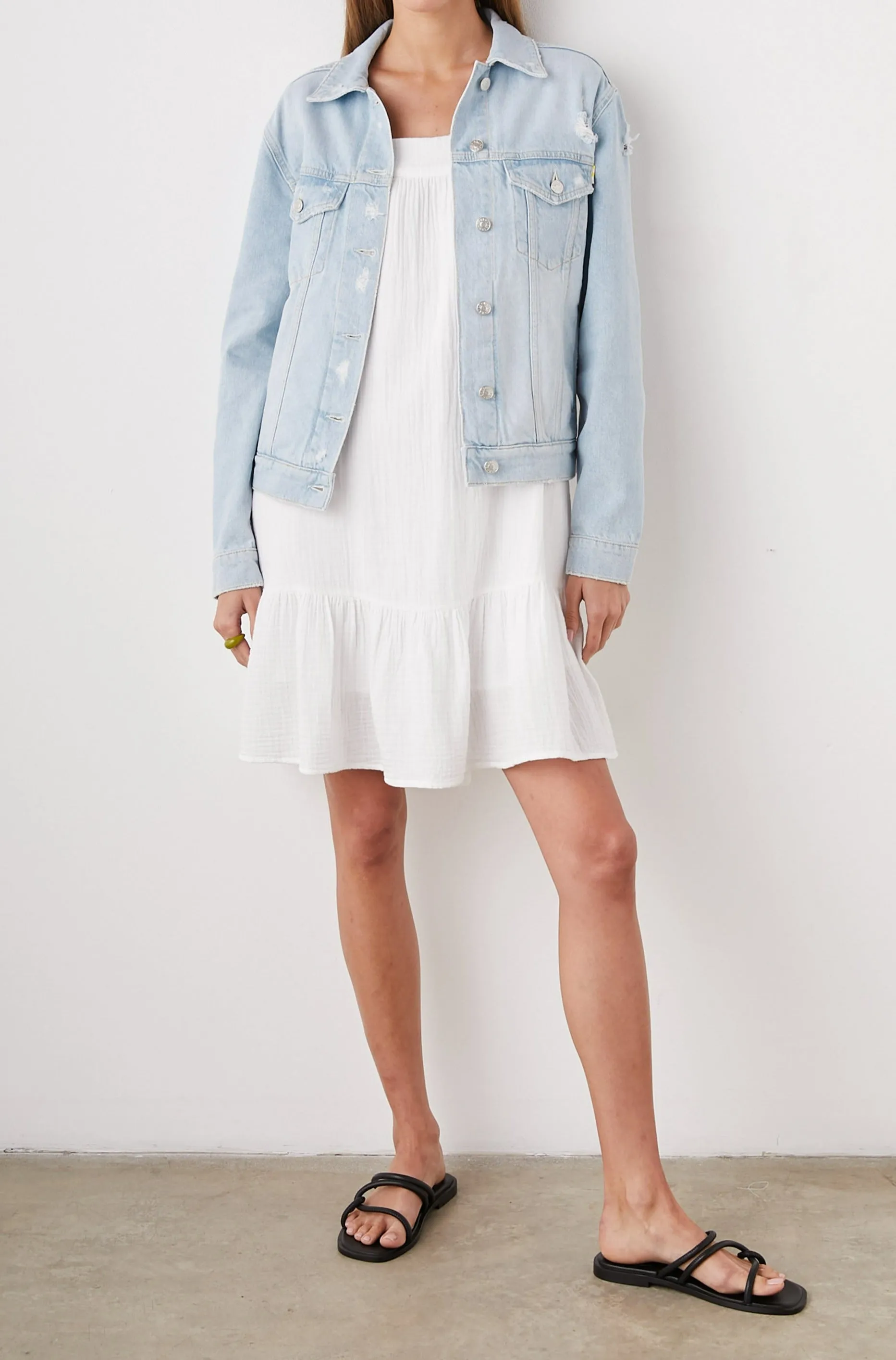 MULHOLLAND JACKET - FADED BLUE DISTRESS sold by Rails product image thumbnail 3