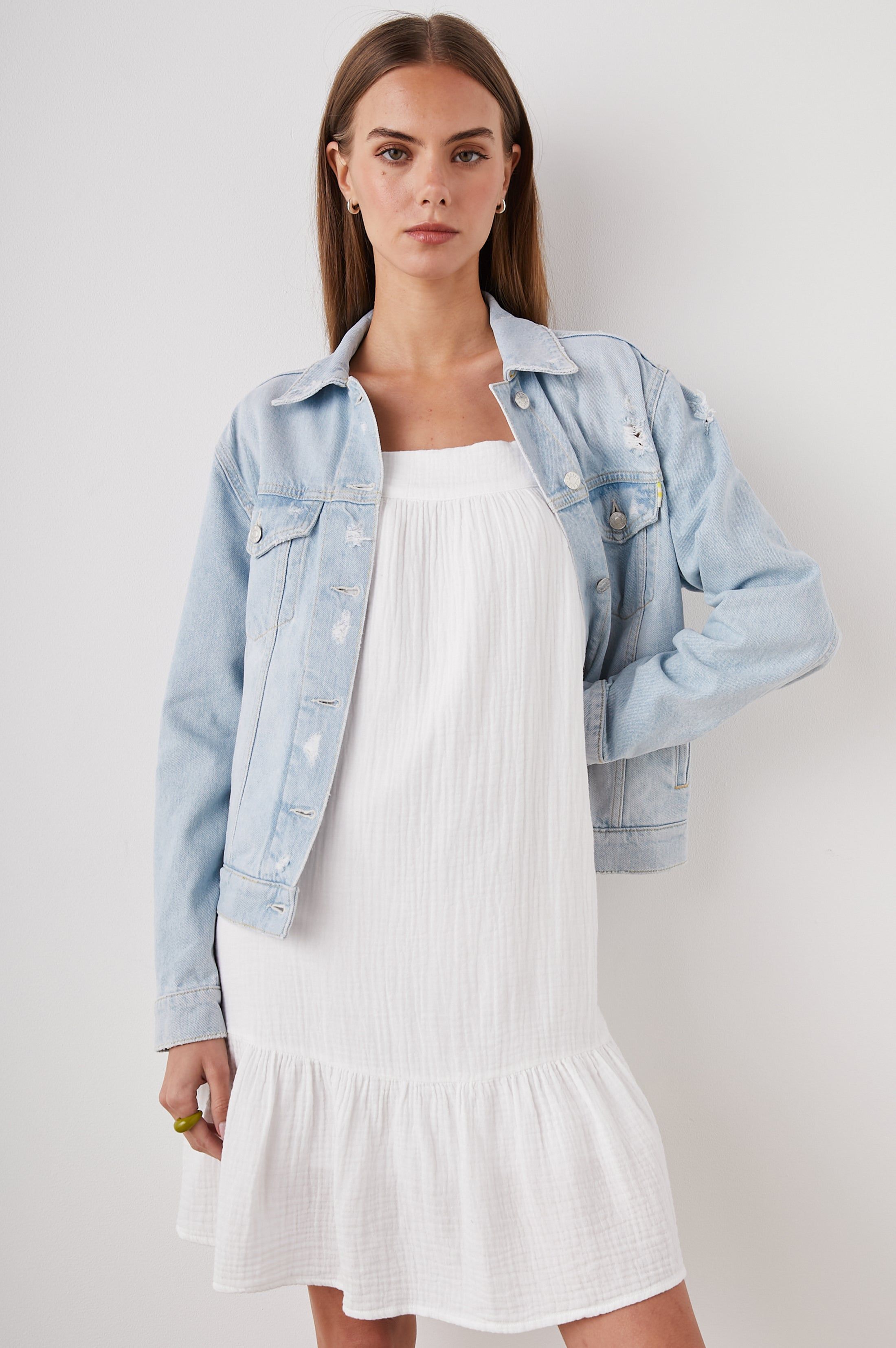 MULHOLLAND JACKET - FADED BLUE DISTRESS sold by Rails product image thumbnail 4