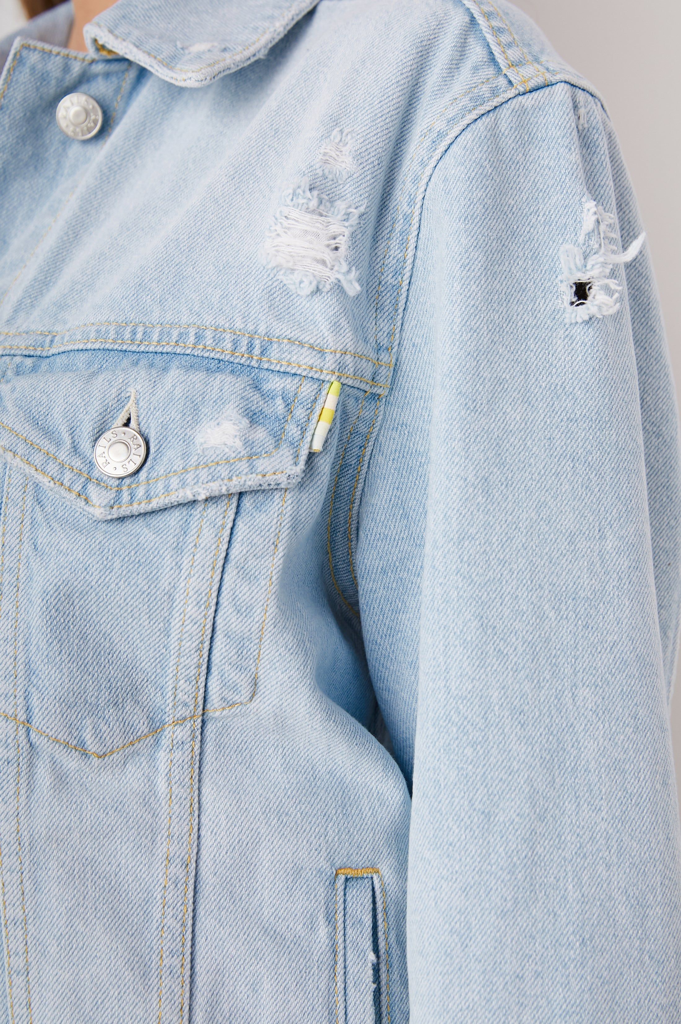 MULHOLLAND JACKET - FADED BLUE DISTRESS sold by Rails product image thumbnail 2