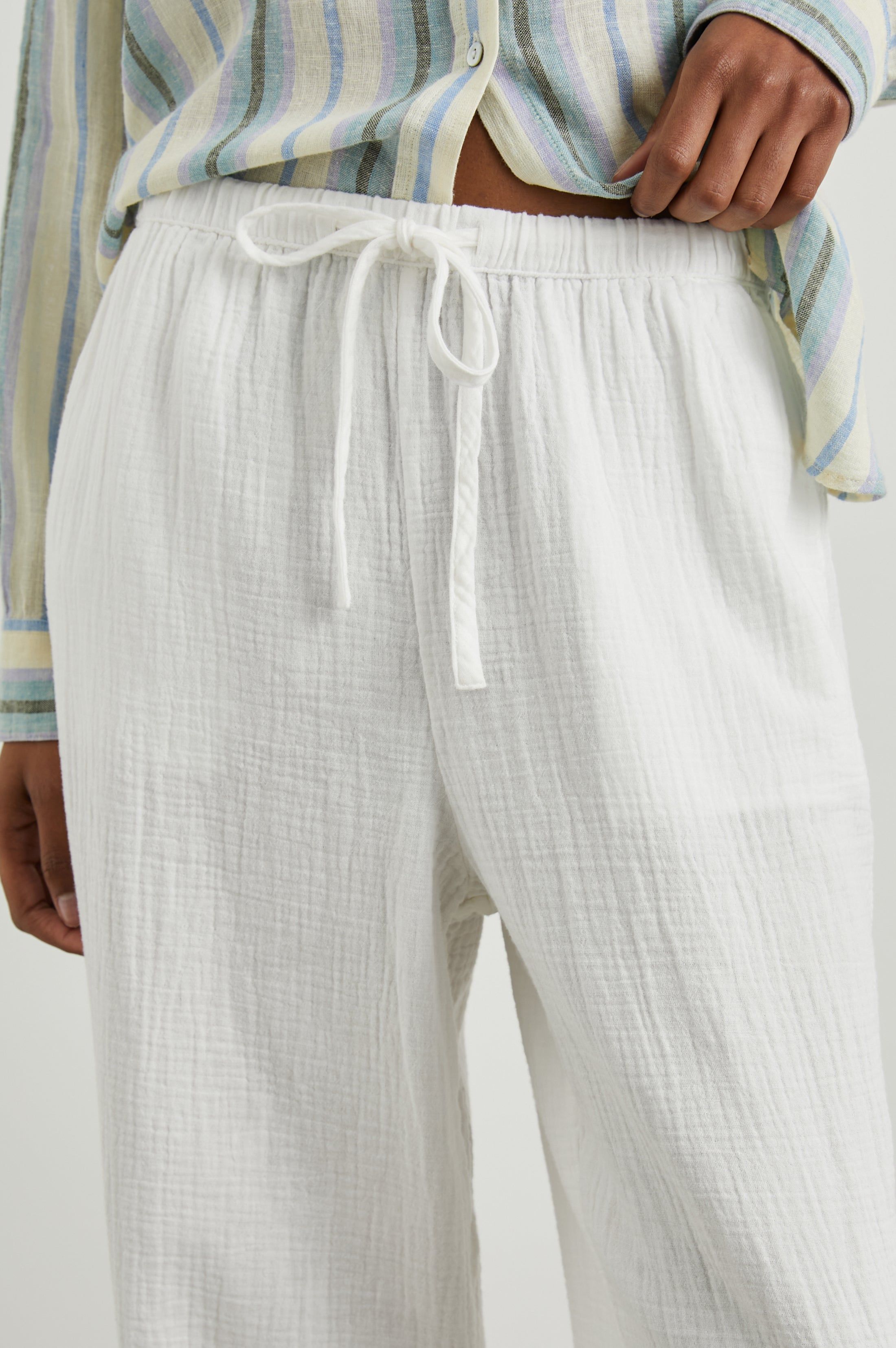 EMMIE PANT - WHITE GAUZE sold by Rails product image thumbnail 4