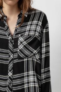 DYLAN SHIRT - BLACK SKY IVORY sold by Rails
